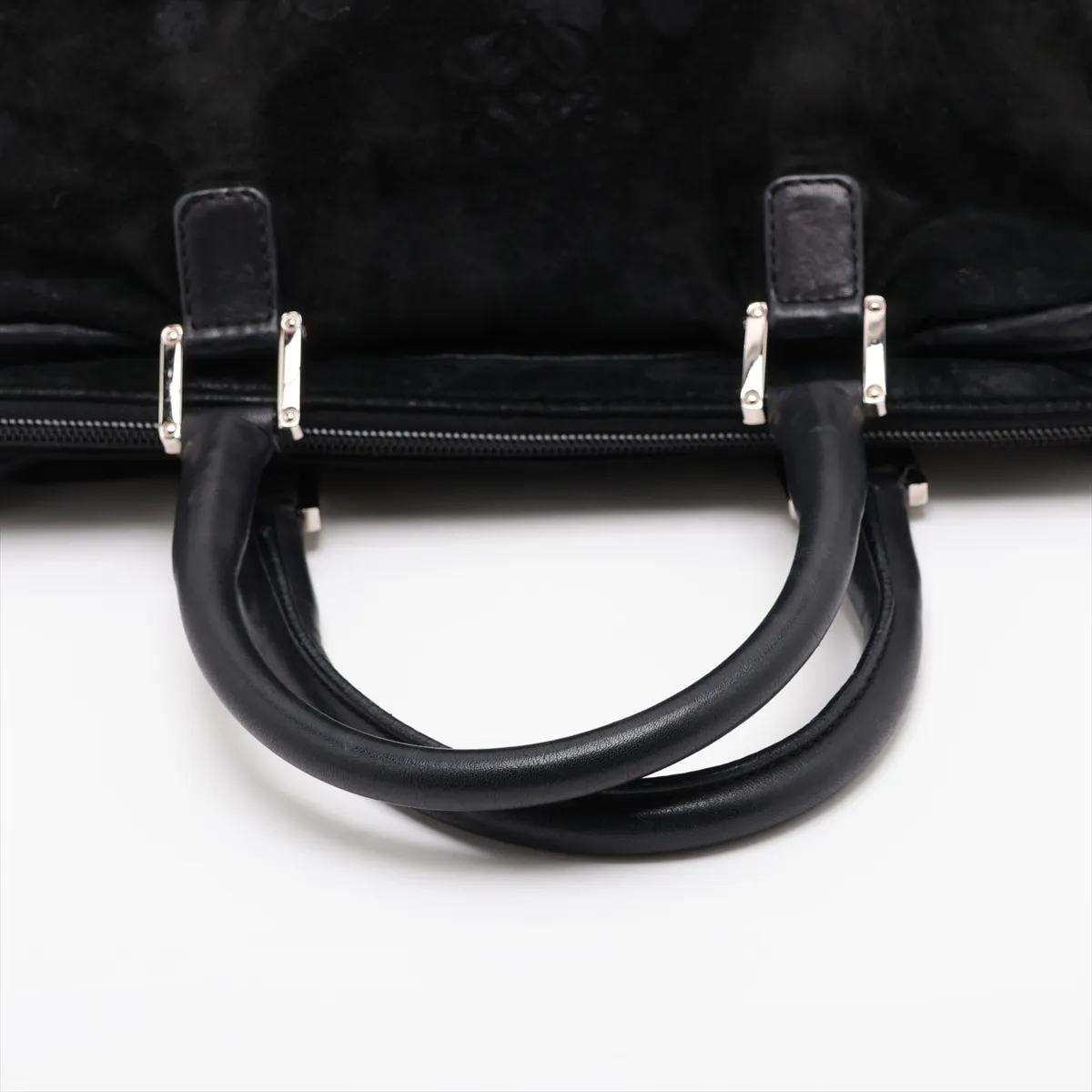 Amazona 32 Suede and Leather Handbag, Black — view 5