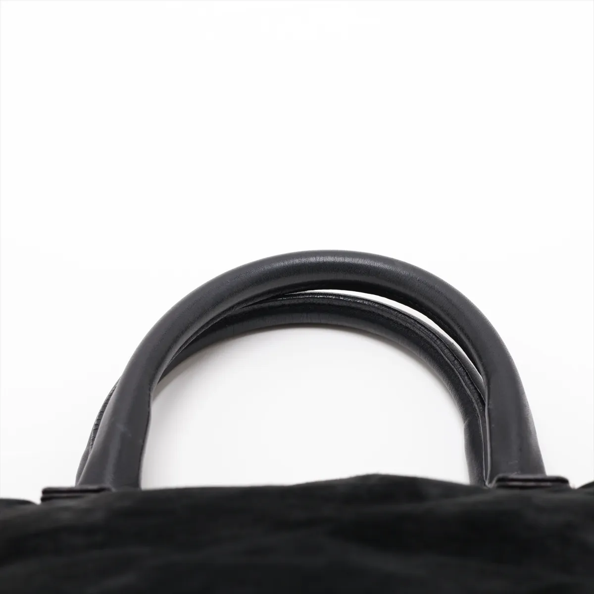 Amazona 32 Suede and Leather Handbag, Black — view 6