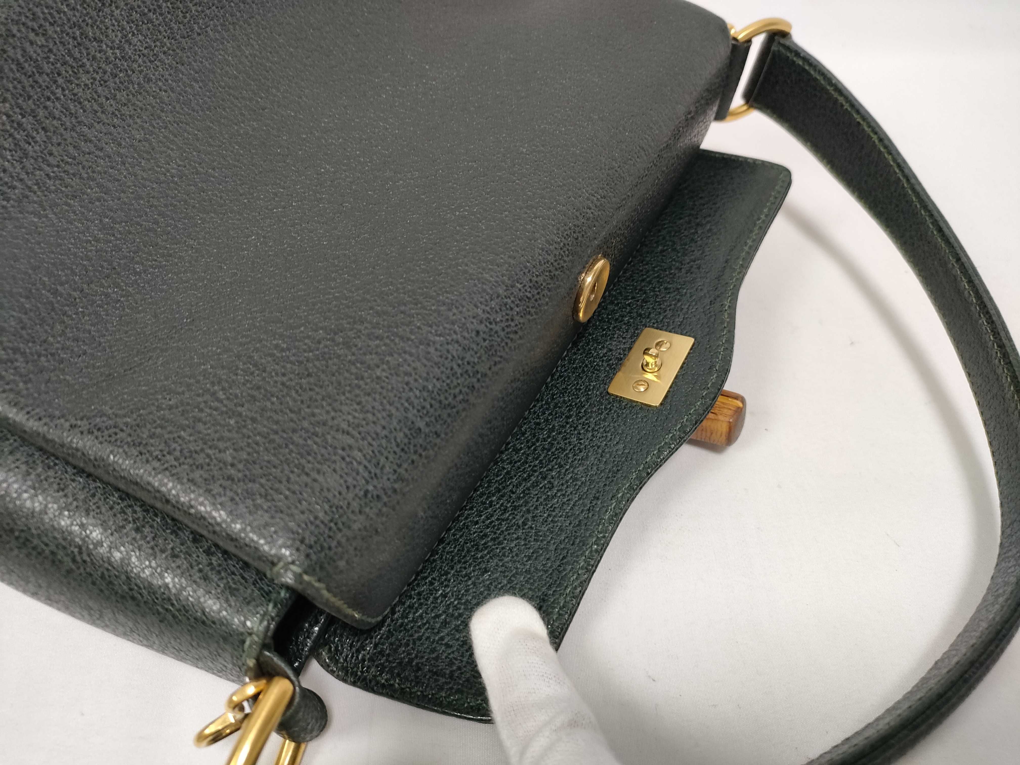 Bamboo Turnlock Bag, Green, 000.2048.175, One-Shoulder Bag — view 12