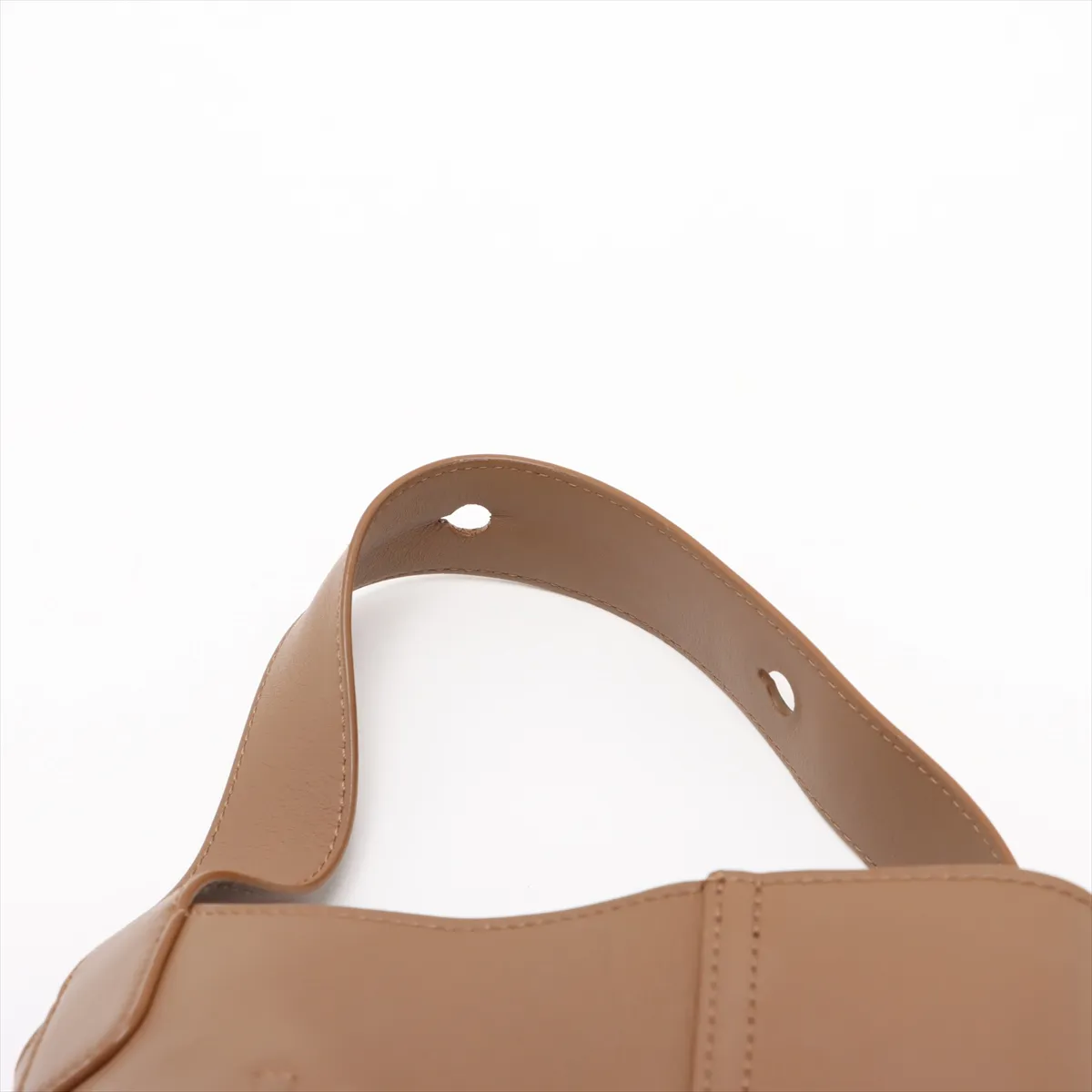 Anagram Pebble Bucket Mini Leather 2-Way Handbag, Brown — view 6