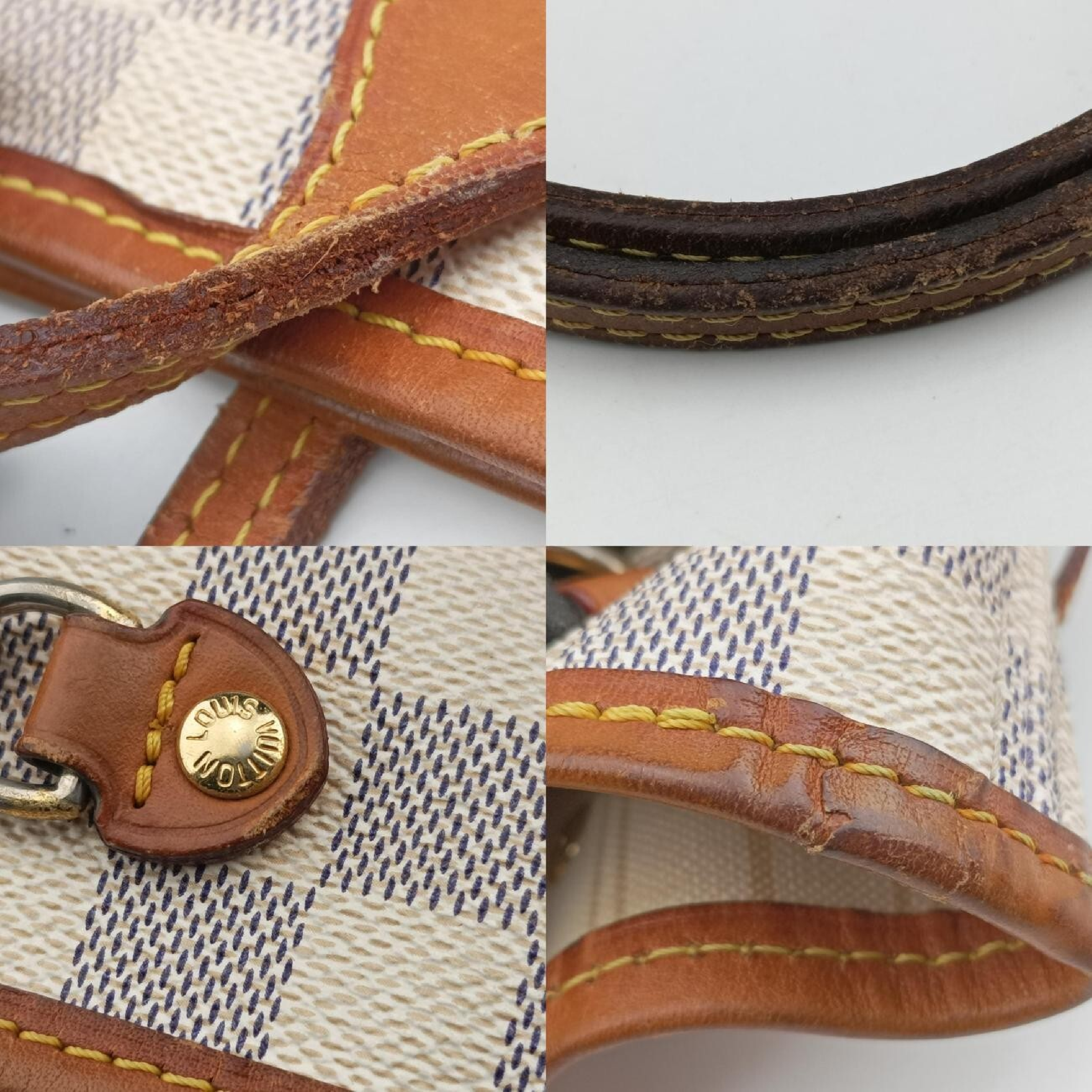 Neverfull MM Azur Damier Canvas N51107 AR0154 Shoulder Bag — view 9