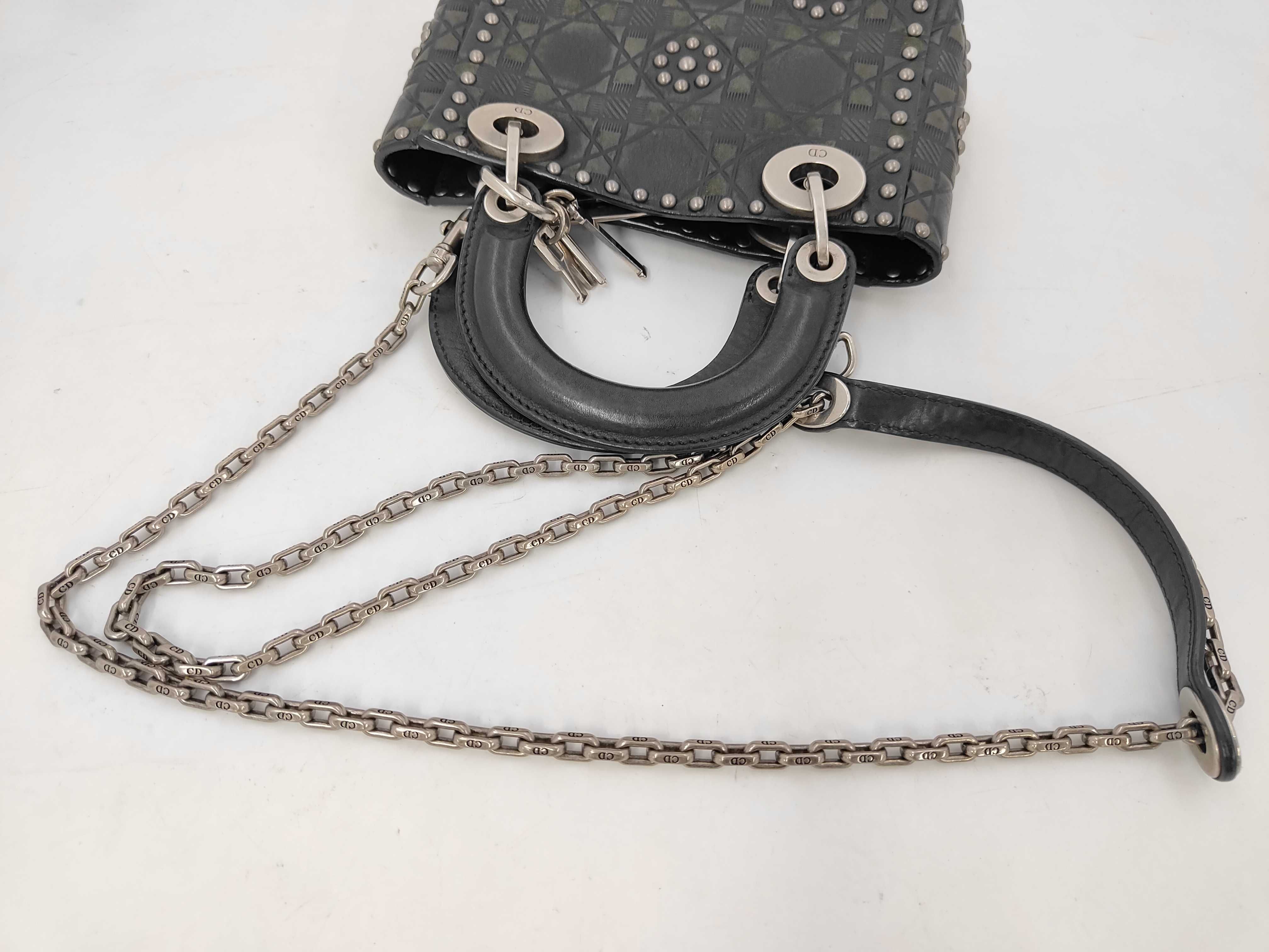 Lady Dior Mini Leather Studded 2-Way Bag Shoulder Bag — view 5