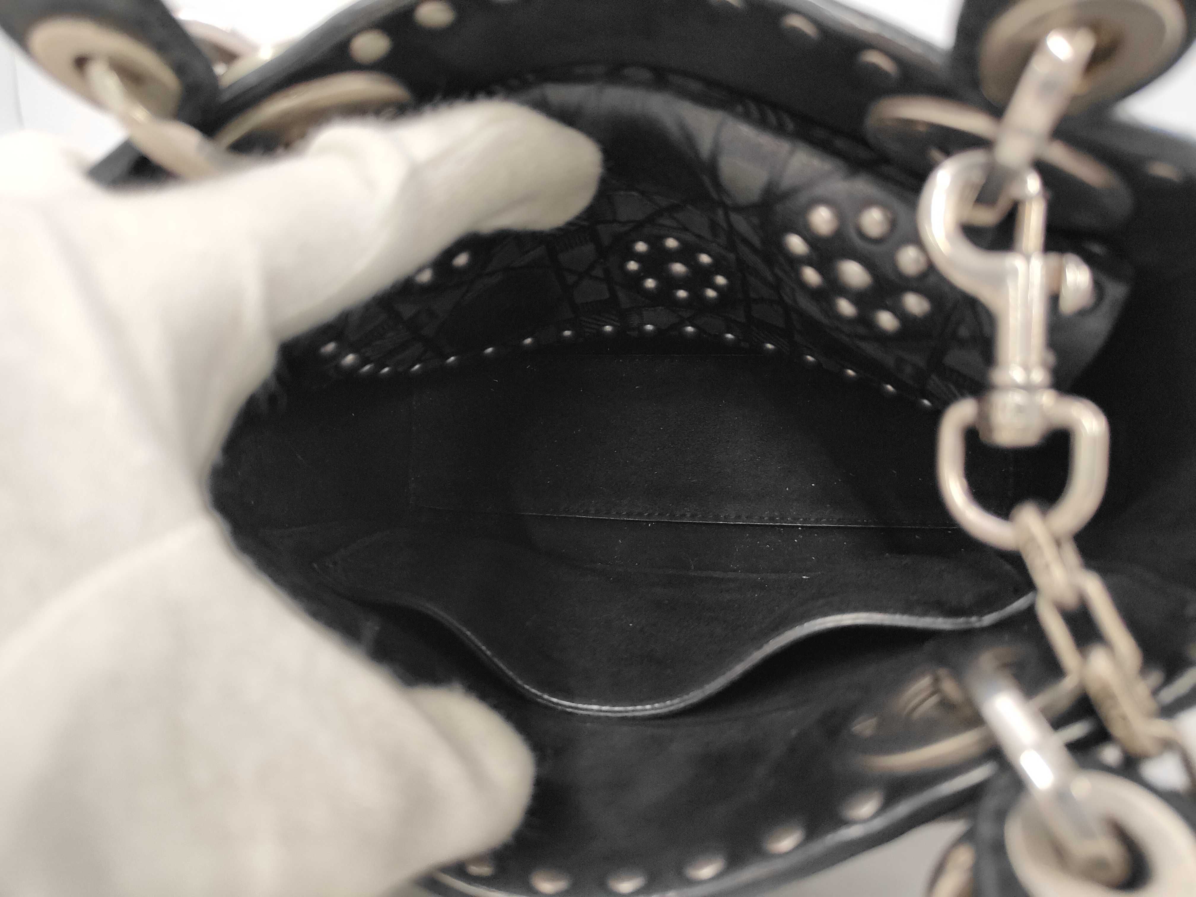 Lady Dior Mini Leather Studded 2-Way Bag Shoulder Bag — view 10