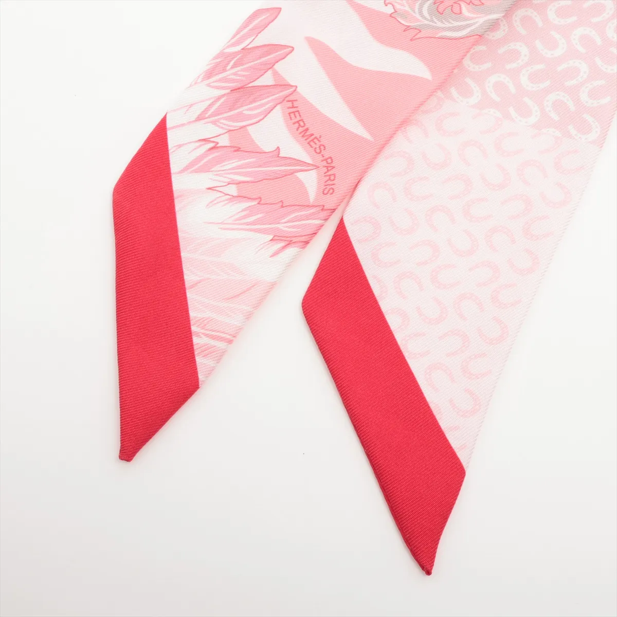 Twilly Chaval Phoenix Horse and Phoenix Scarf Silk Pink — view 2
