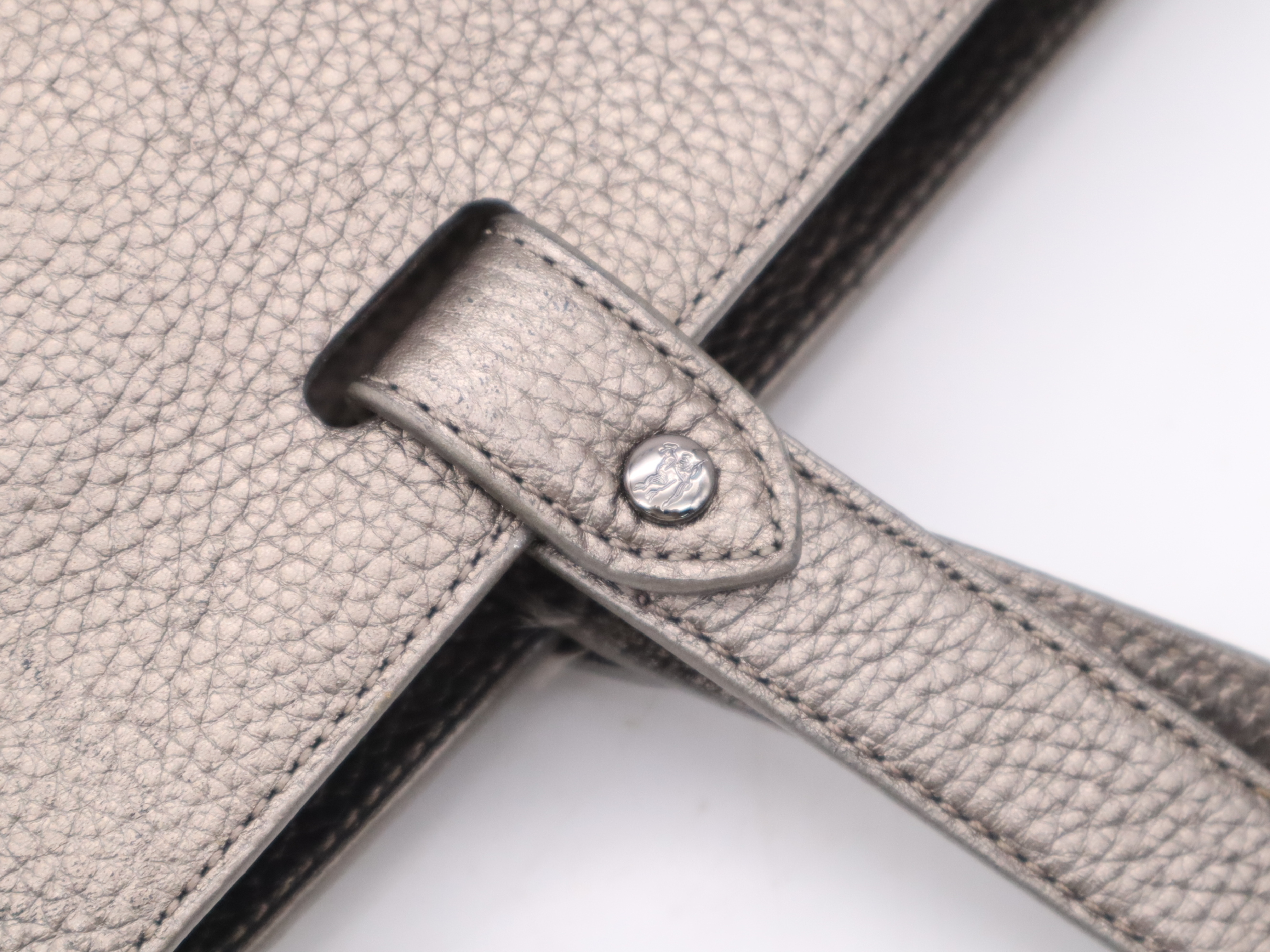 Canvas x Leather Nova Check Tote Bag, Gray Tote Bag — view 7