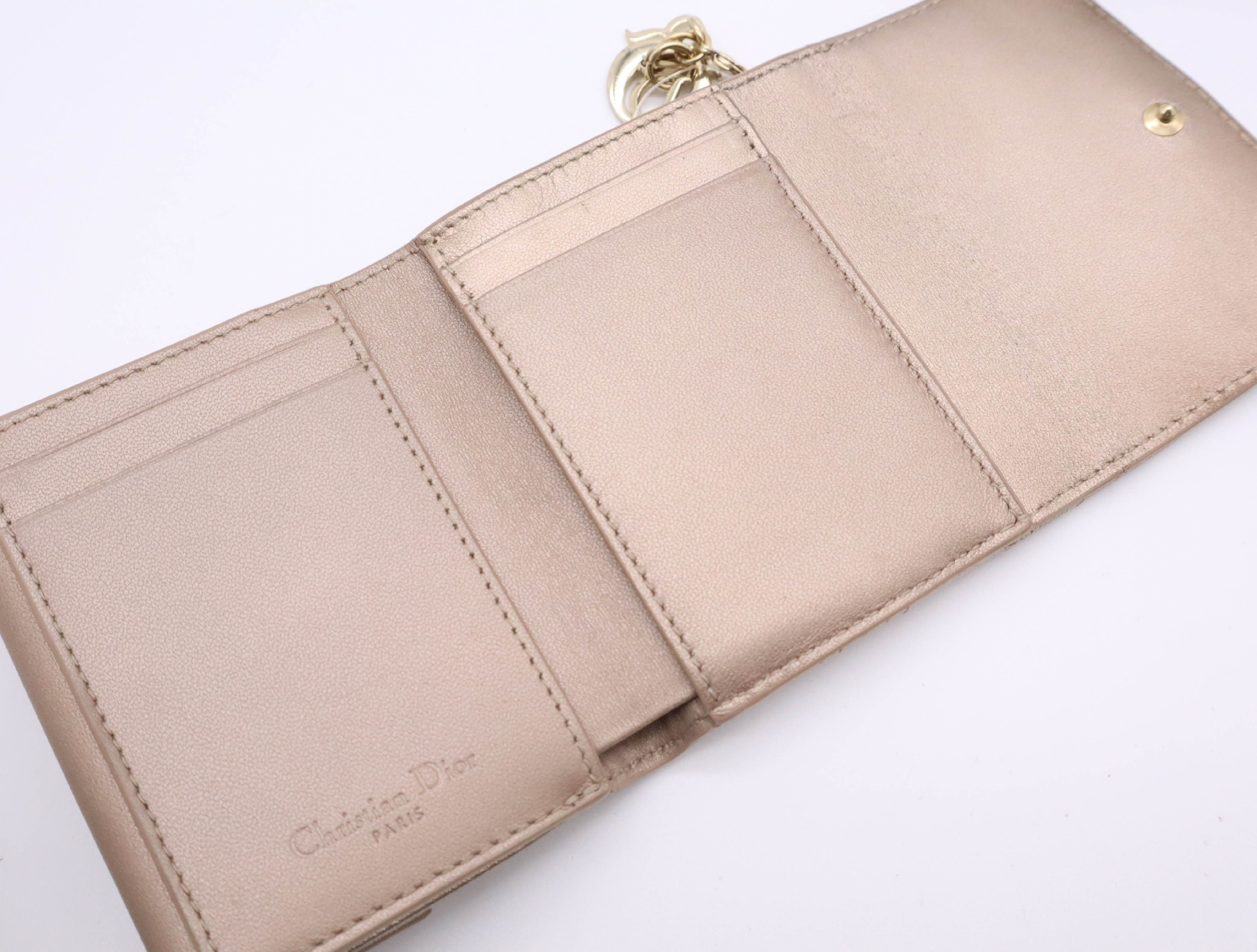 S0181ONMJ Lambskin Lady Lotus Wallet Gold — view 10