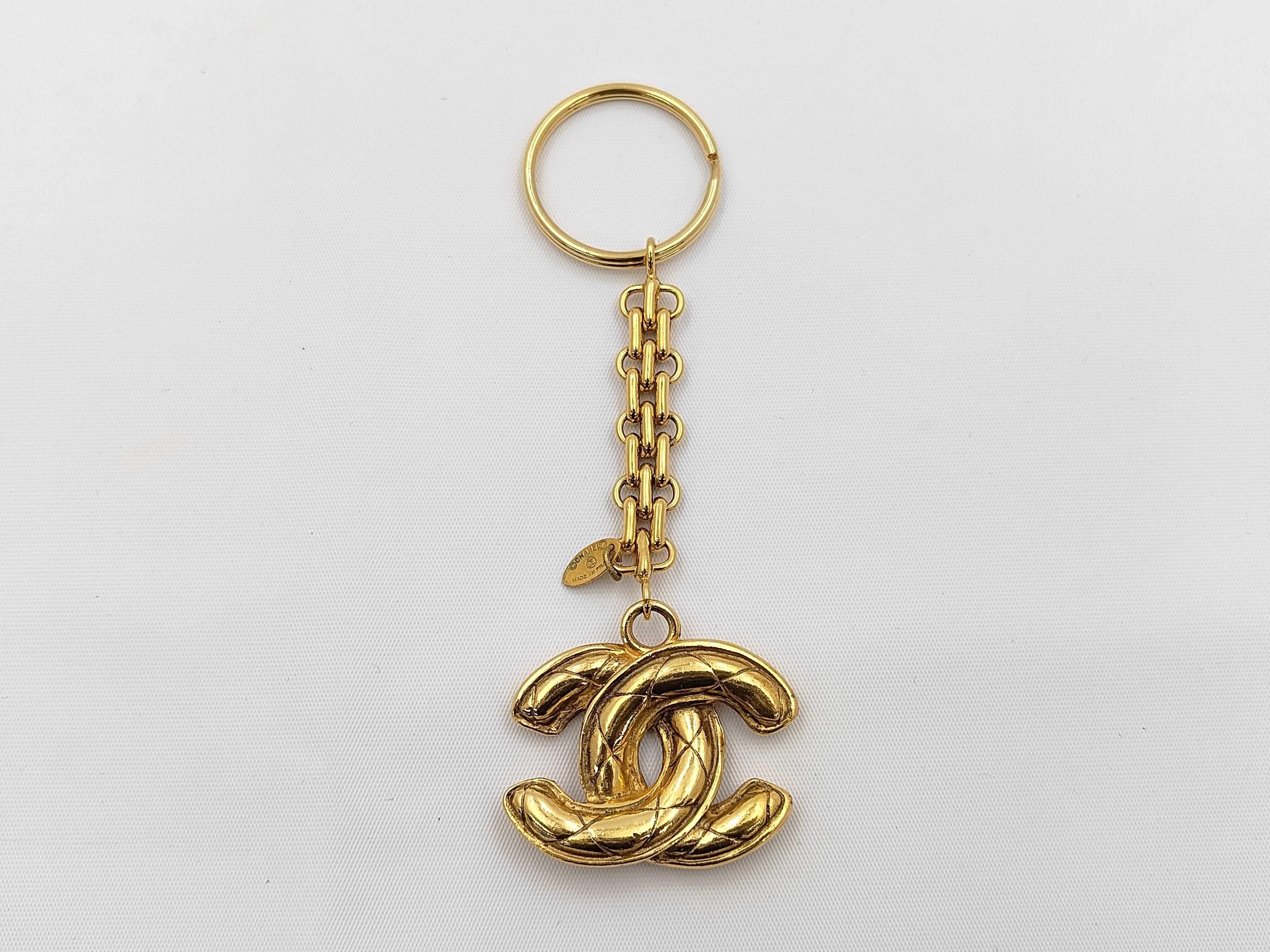 Coco Mark Quilted Keychain Keyring Key Case — view 2