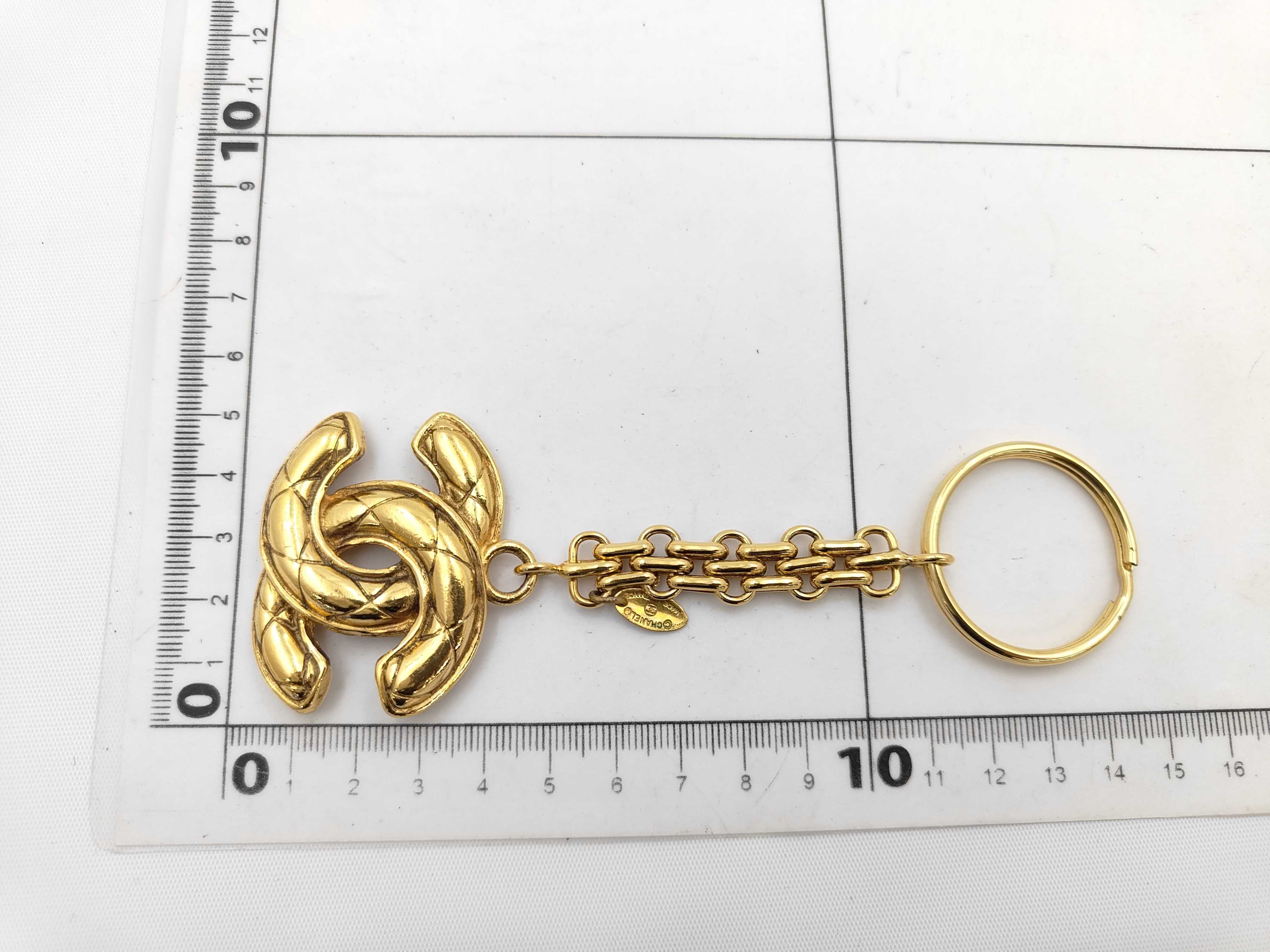 Coco Mark Quilted Keychain Keyring Key Case — view 7