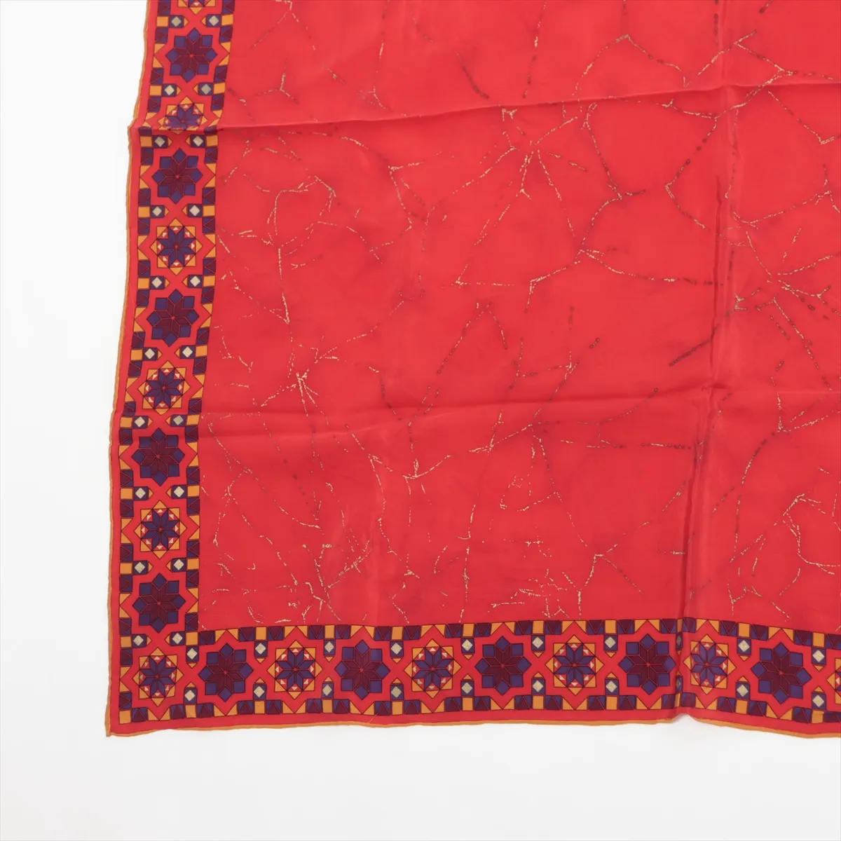 scarf, material unknown, red, — view 5