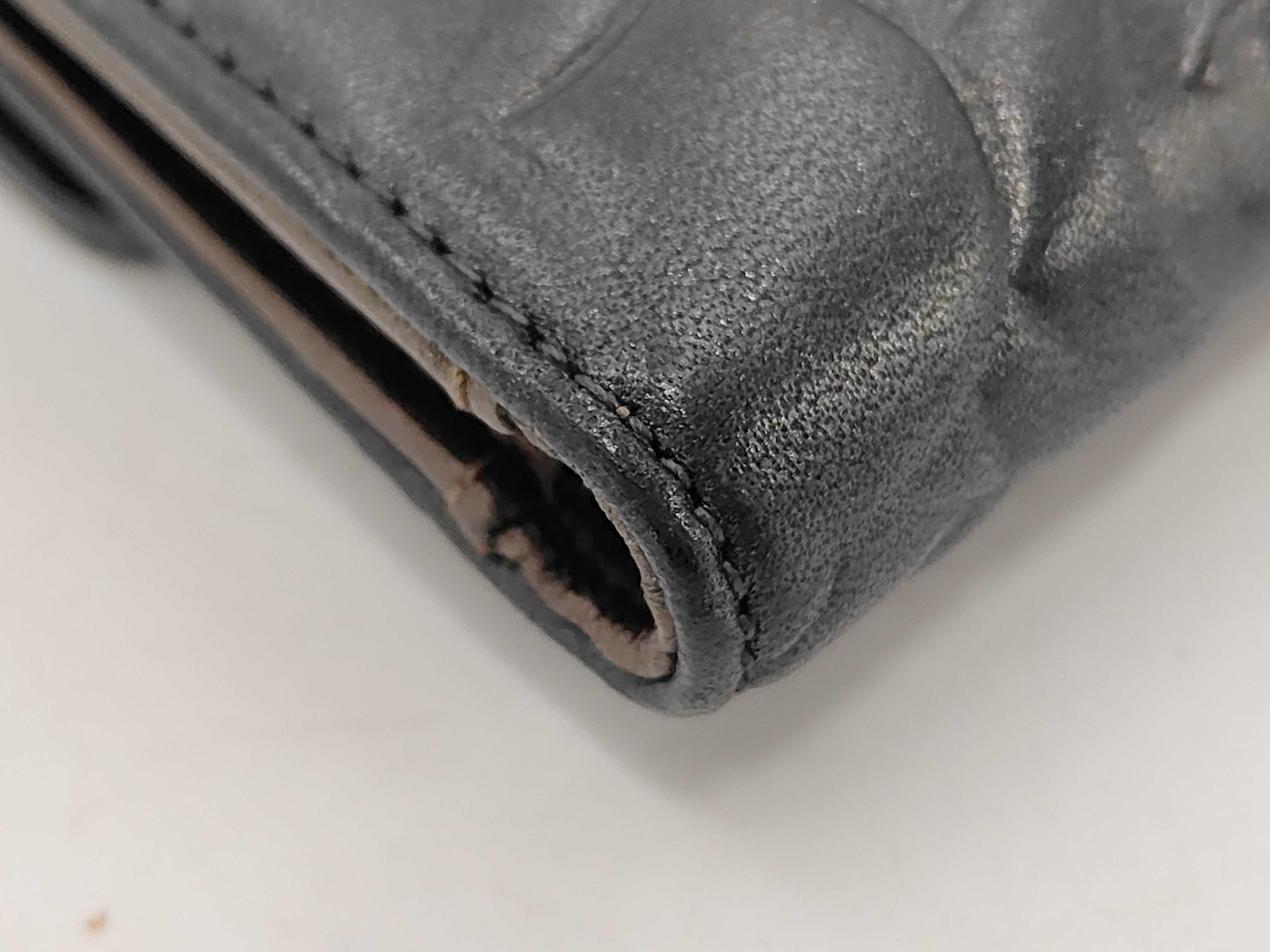 Camellia Long Wallet, Black, with card and sticker, serial number in the 18 range. — view 3