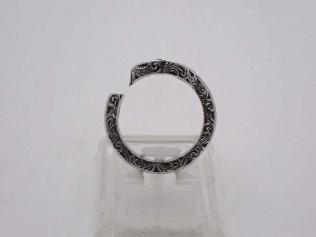 Double G key ring, 925/5.2g, stamp #12, actual size #11 — view 3