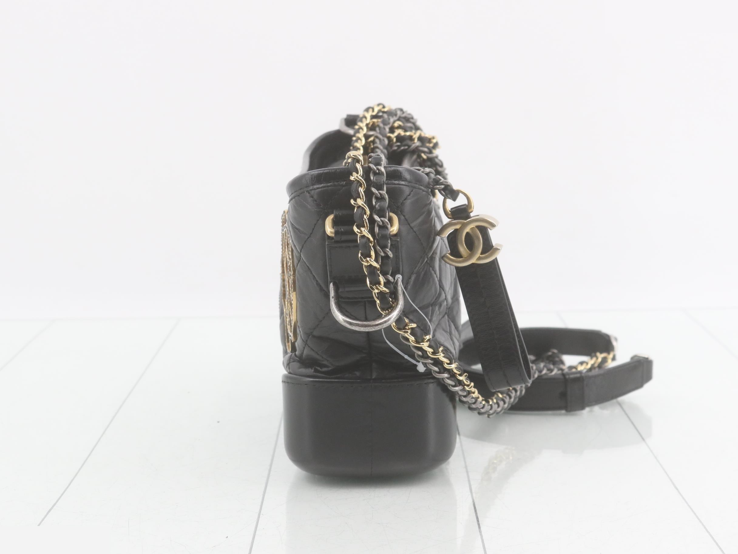 Gabrielle de Chanel Leather Charm Chain Shoulder Bag — view 3
