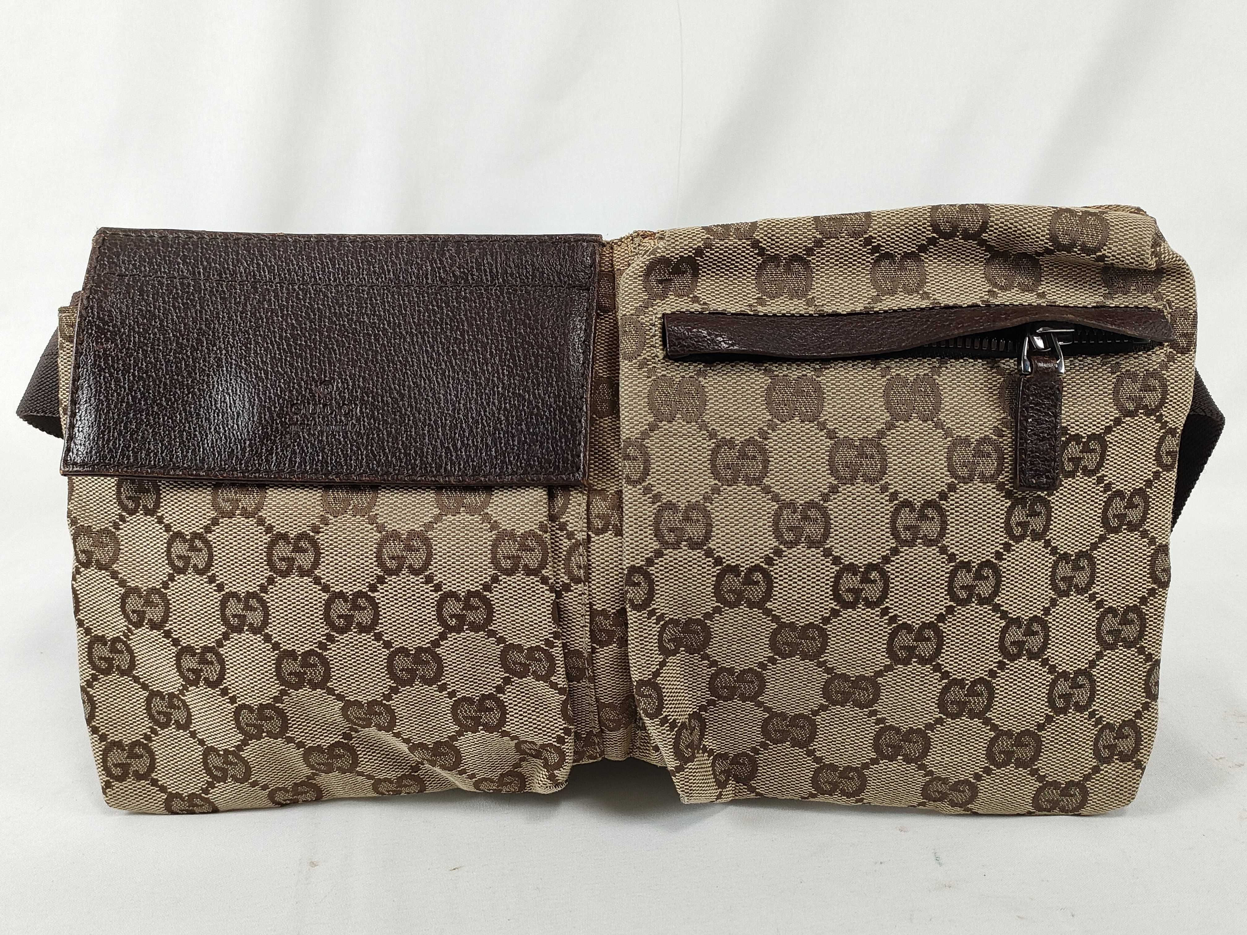 GG Canvas Waist Bag, Brown, 28566