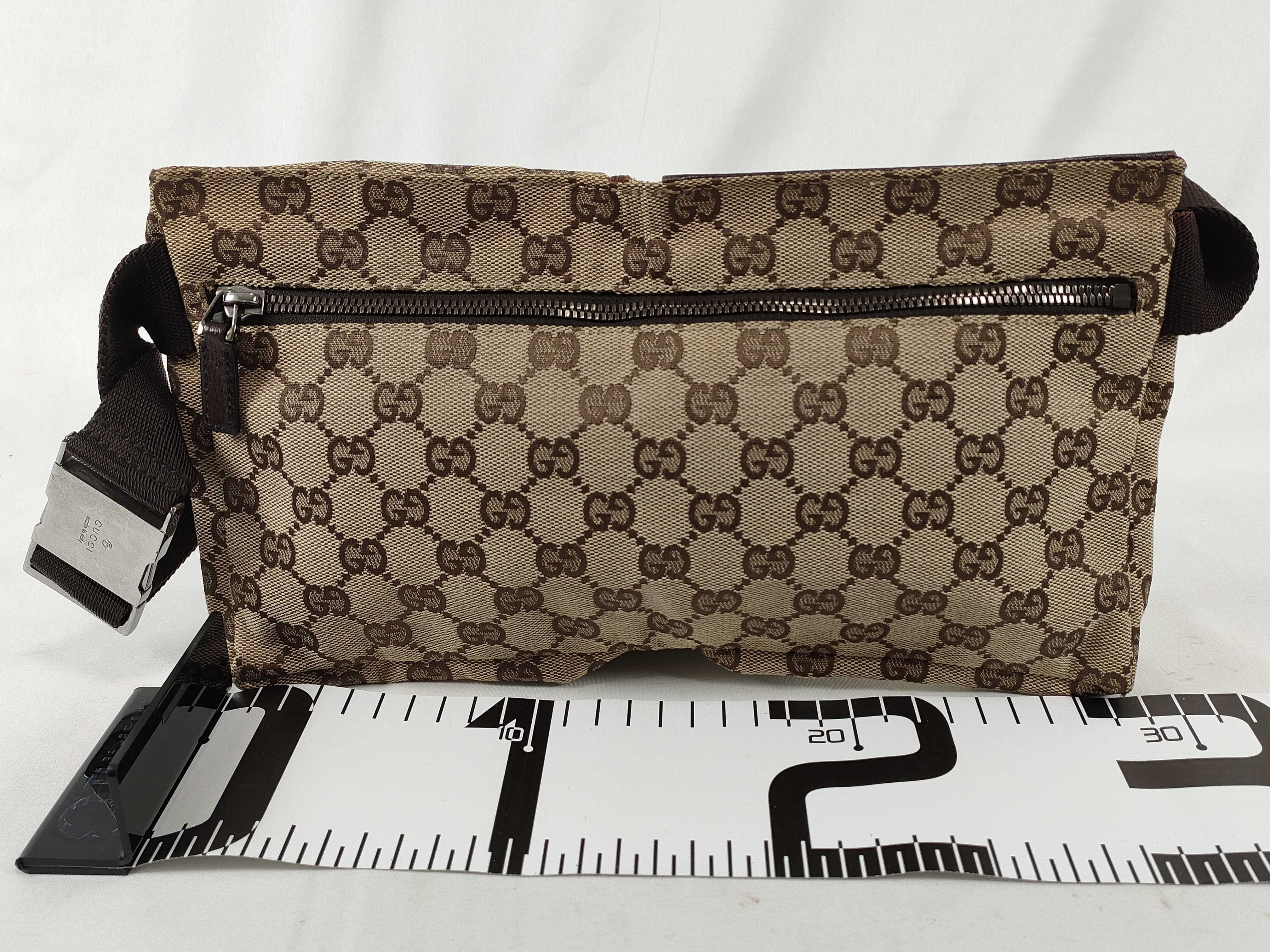 GG Canvas Waist Bag, Brown, 28566 — view 2