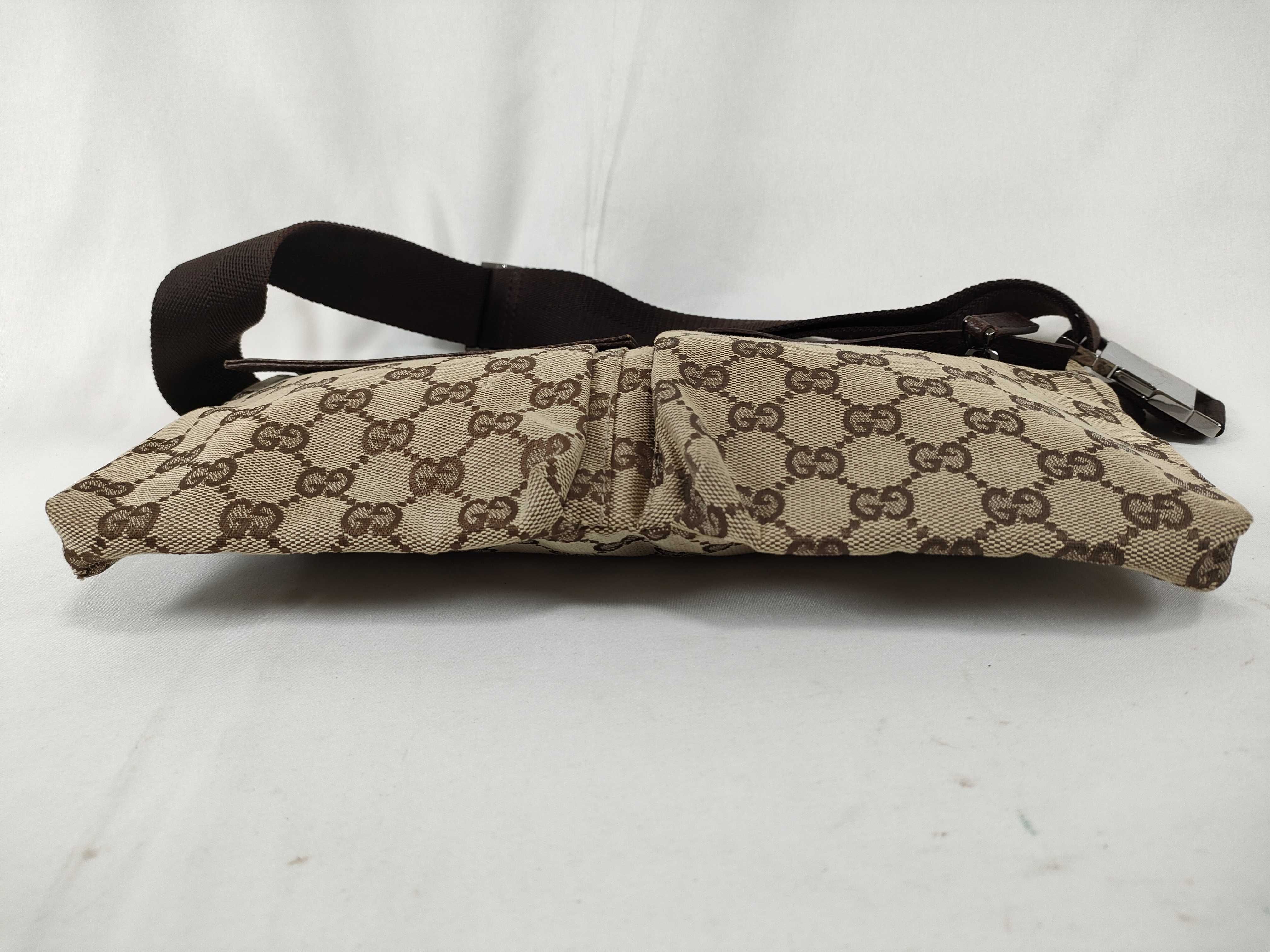 GG Canvas Waist Bag, Brown, 28566 — view 7