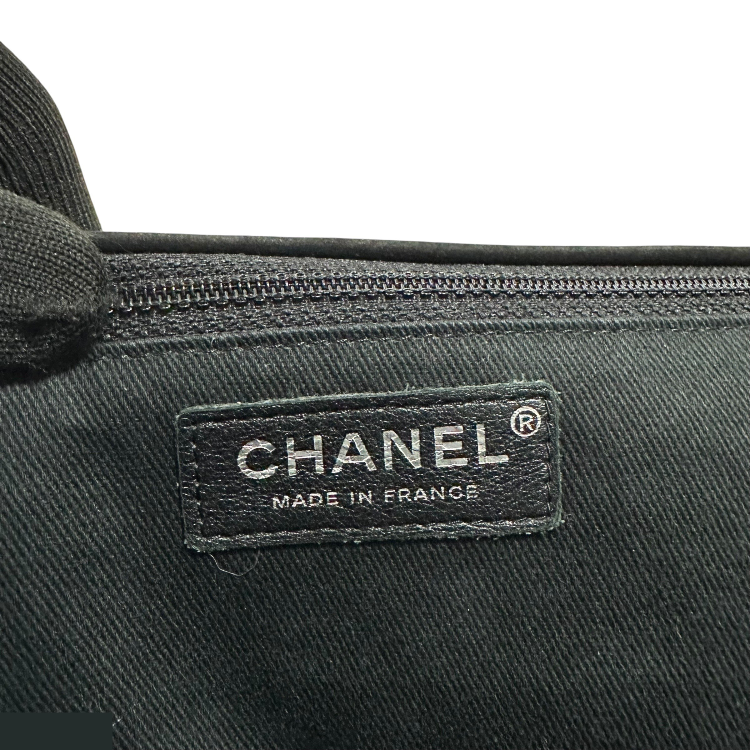 Large Matelassé Shoulder Bag, Soft Caviar Skin Suede — view 9