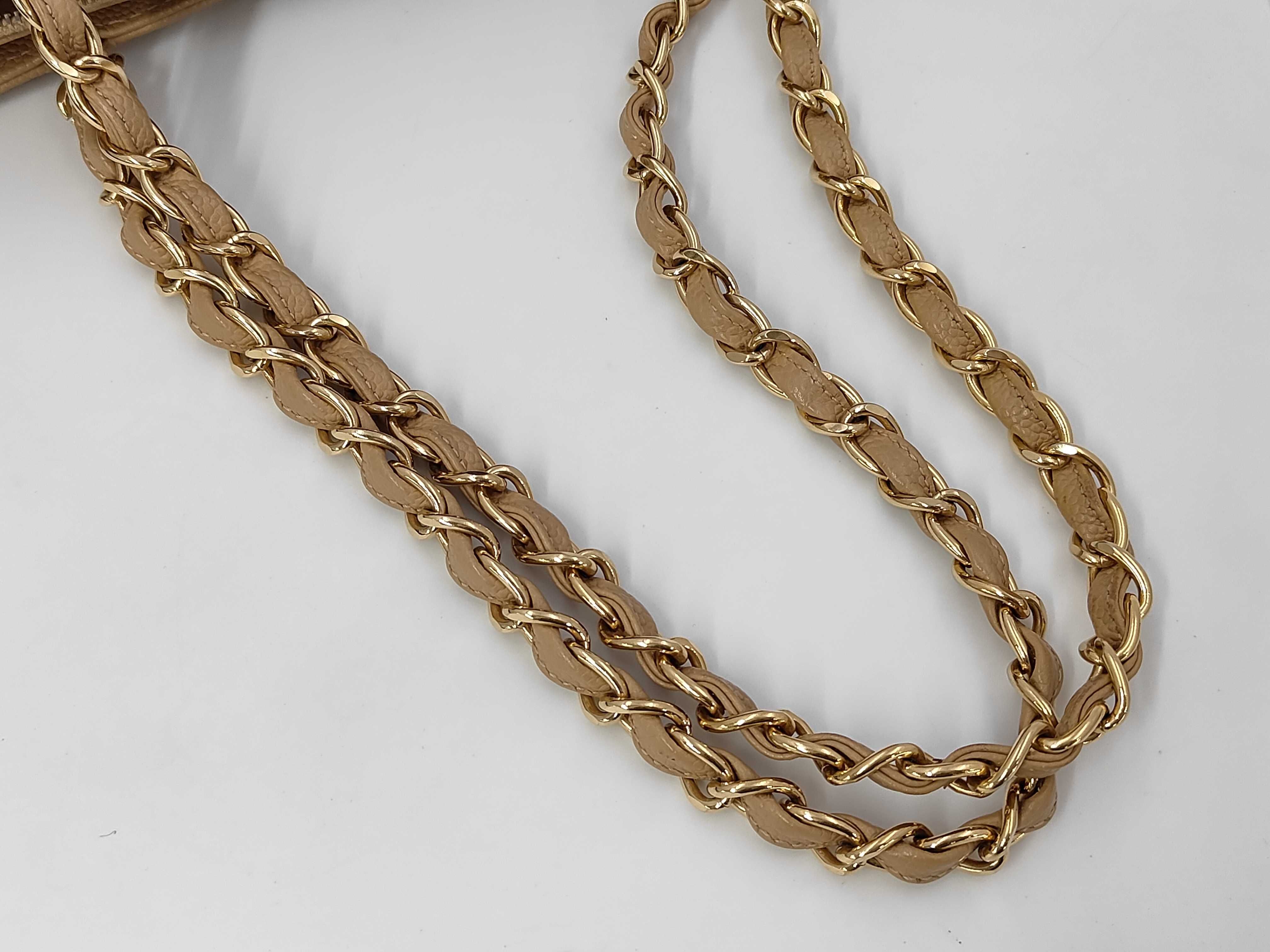 Coco Mark Chain Shoulder Bag, Caviar Leather, Beige GP Shoulder Bag — view 5
