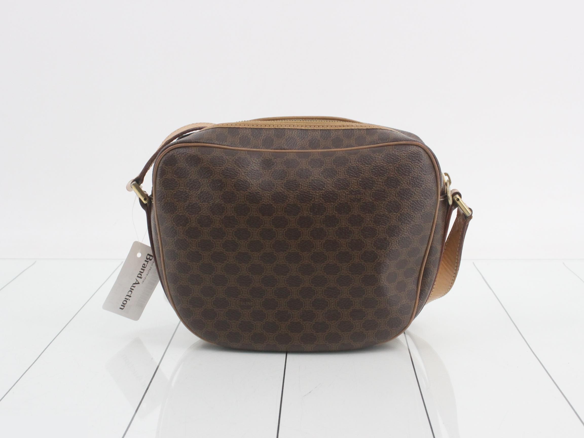Macadam Logo Small Camera Bag, Brown, 24 x 19 x 7 cm — view 2