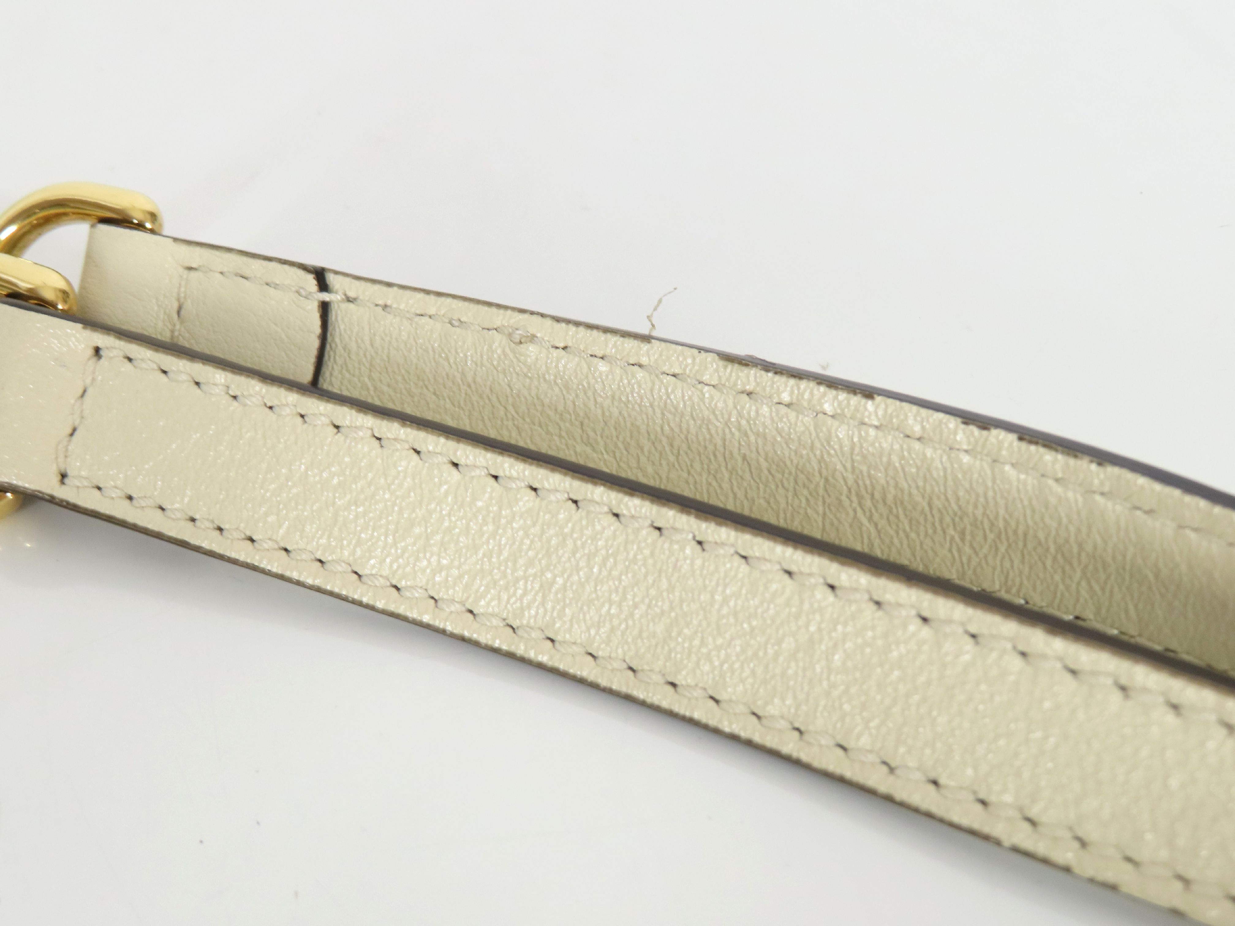 Raja Ophidia Leather Chain Tote Bag, Beige, 537219 (Tote Bag) — view 4
