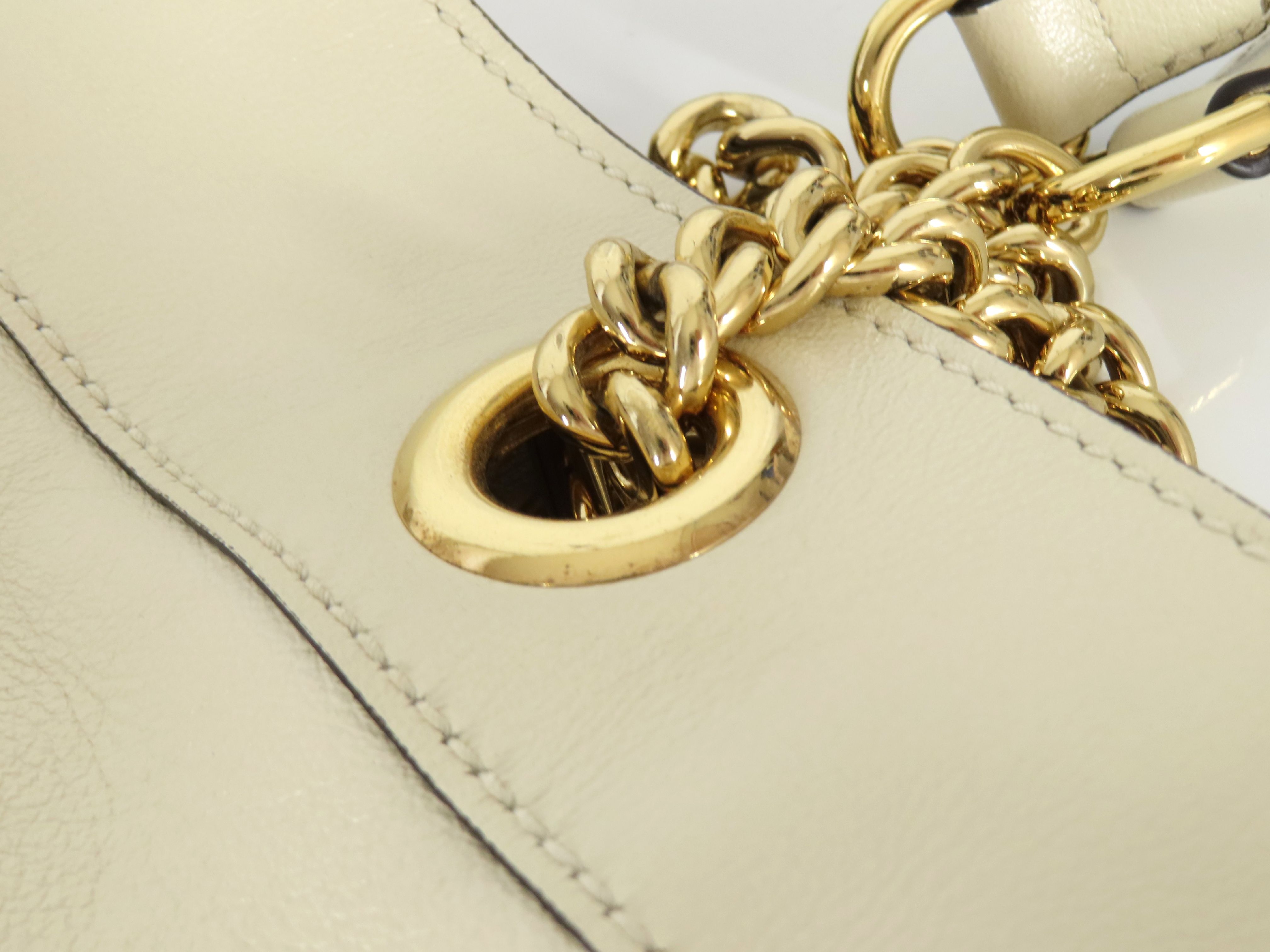 Raja Ophidia Leather Chain Tote Bag, Beige, 537219 (Tote Bag) — view 5