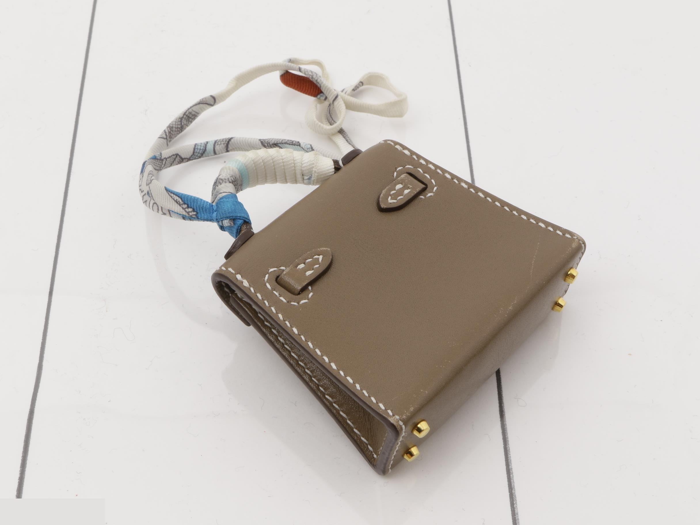 Micro Kelly Twilly Leather Charm — view 2