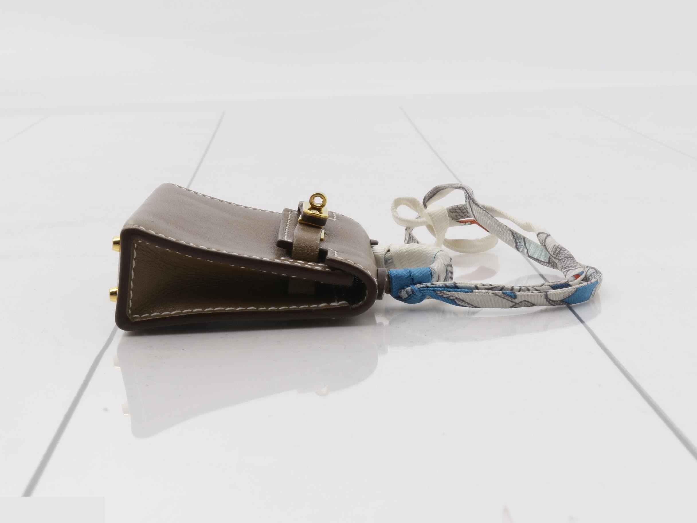 Micro Kelly Twilly Leather Charm — view 3