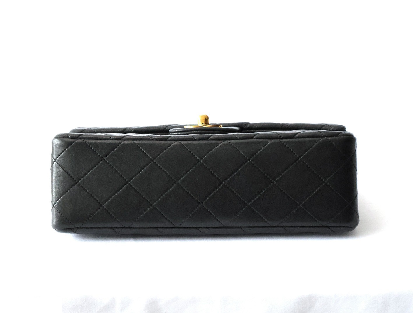 Matelassé 23 Lambskin Double Flap Double Chain Shoulder Bag, Black — view 5
