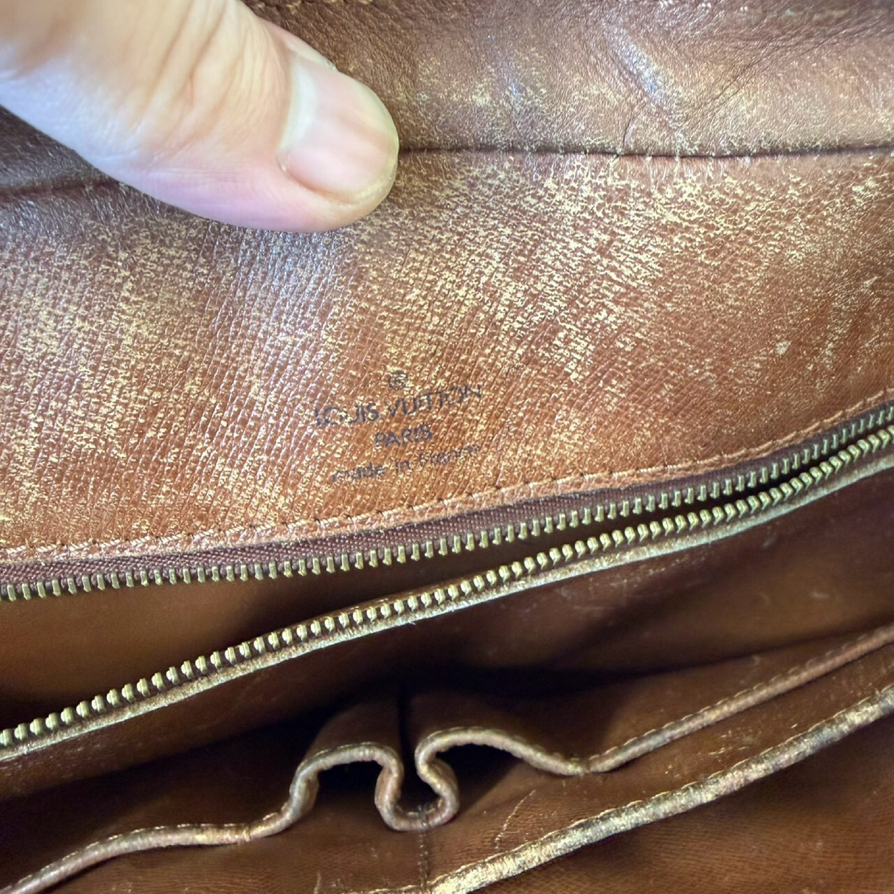 LV Monogram Leather Hand Briefcase Business Bag — view 3