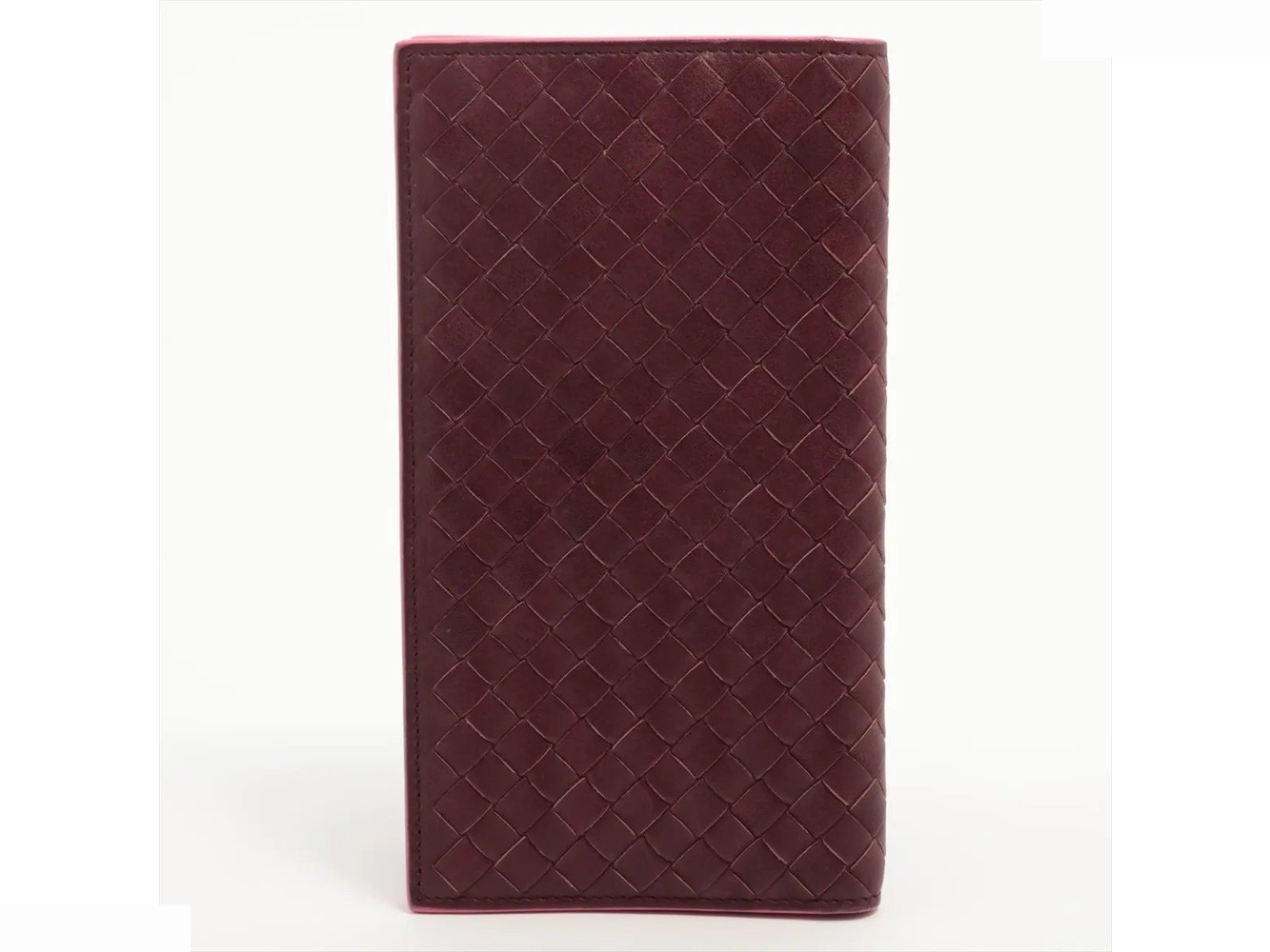 Intrecciato long wallet, bi-fold wallet, brown — view 2