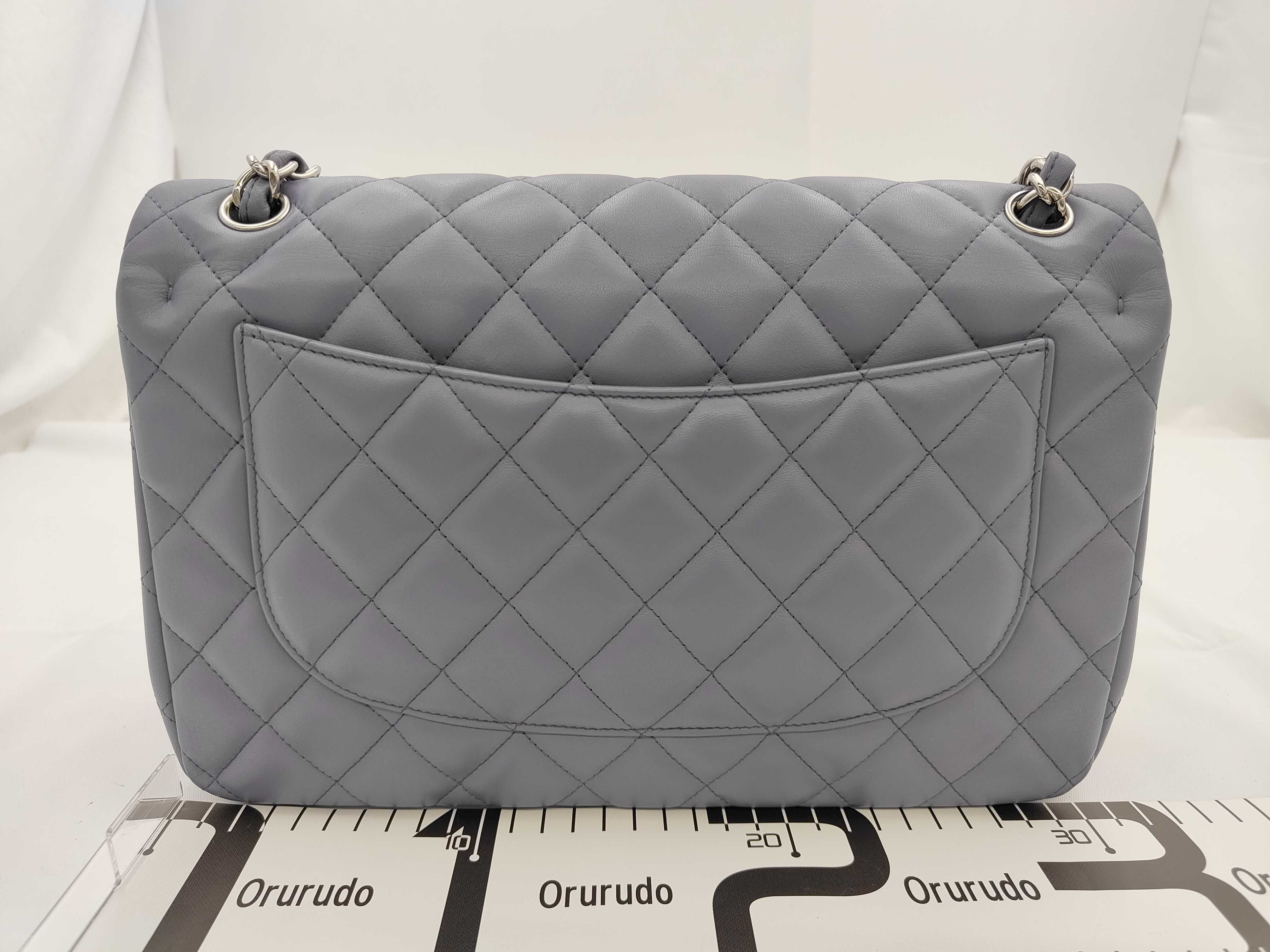 Matelassé 30 Double Flap Chain Shoulder Bag, Lambskin, Light Purple — view 2