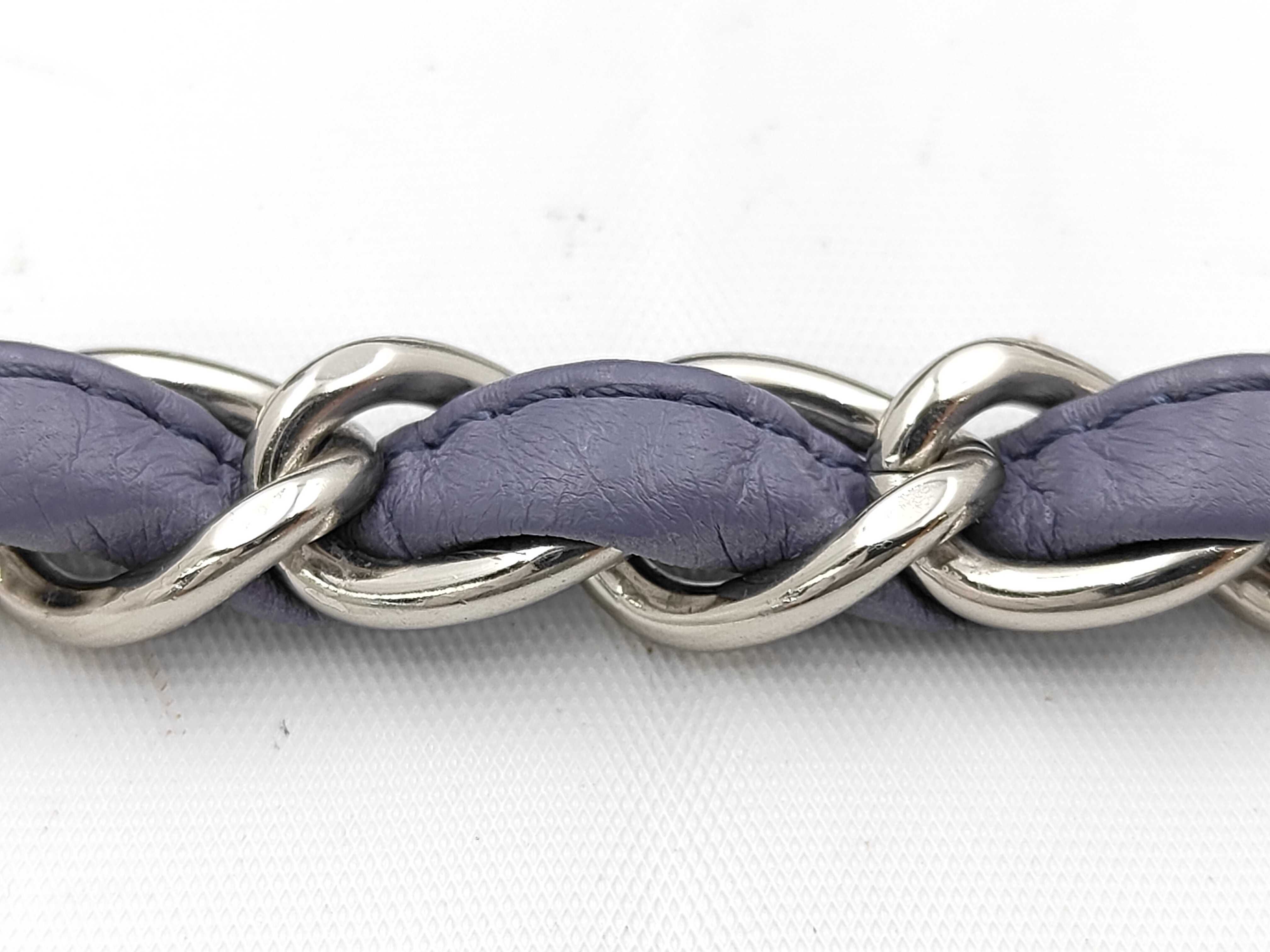 Matelassé 30 Double Flap Chain Shoulder Bag, Lambskin, Light Purple — view 4