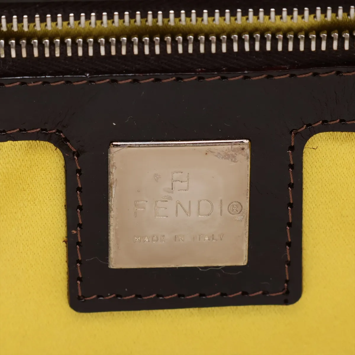 [Individually packaged] Fendi Mamma Bucket Denim x Beaded Shoulder Bag, Navy — view 9