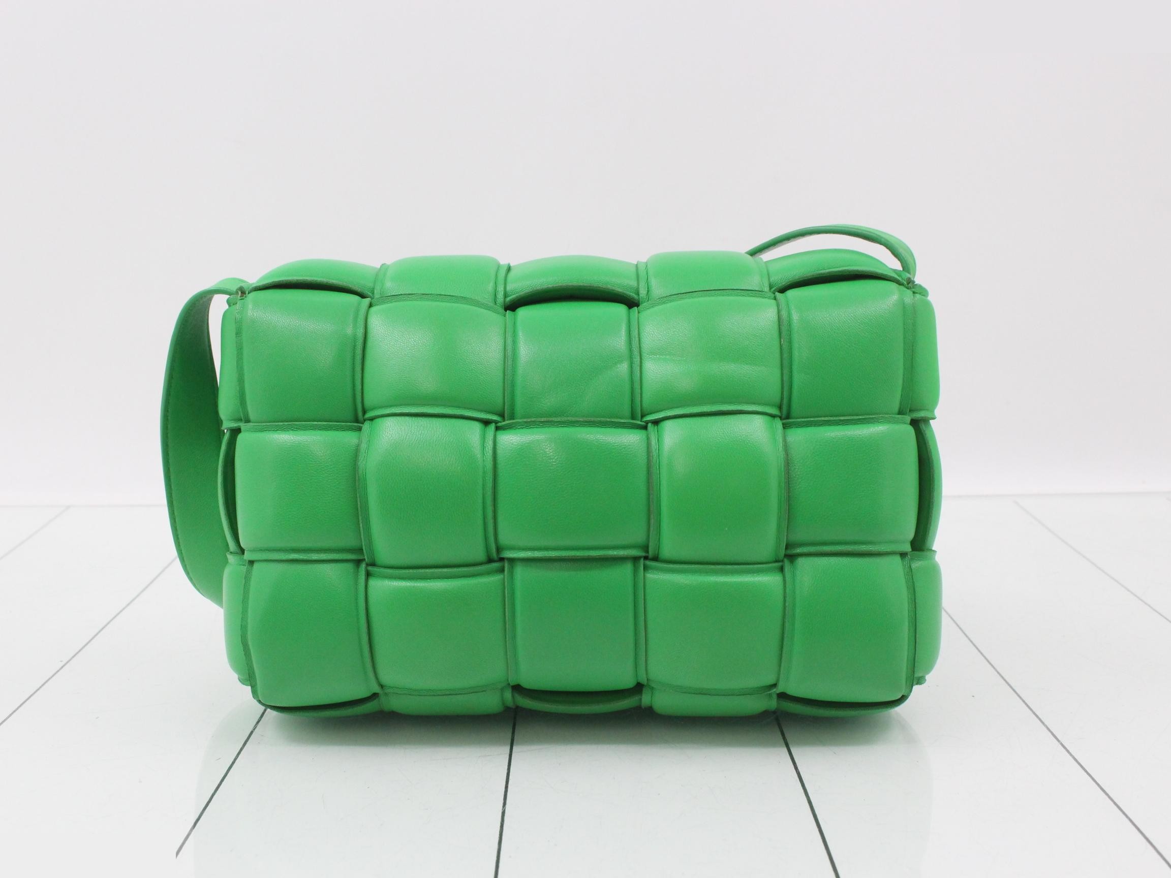Padded Cassette Shoulder Bag, Green — view 2