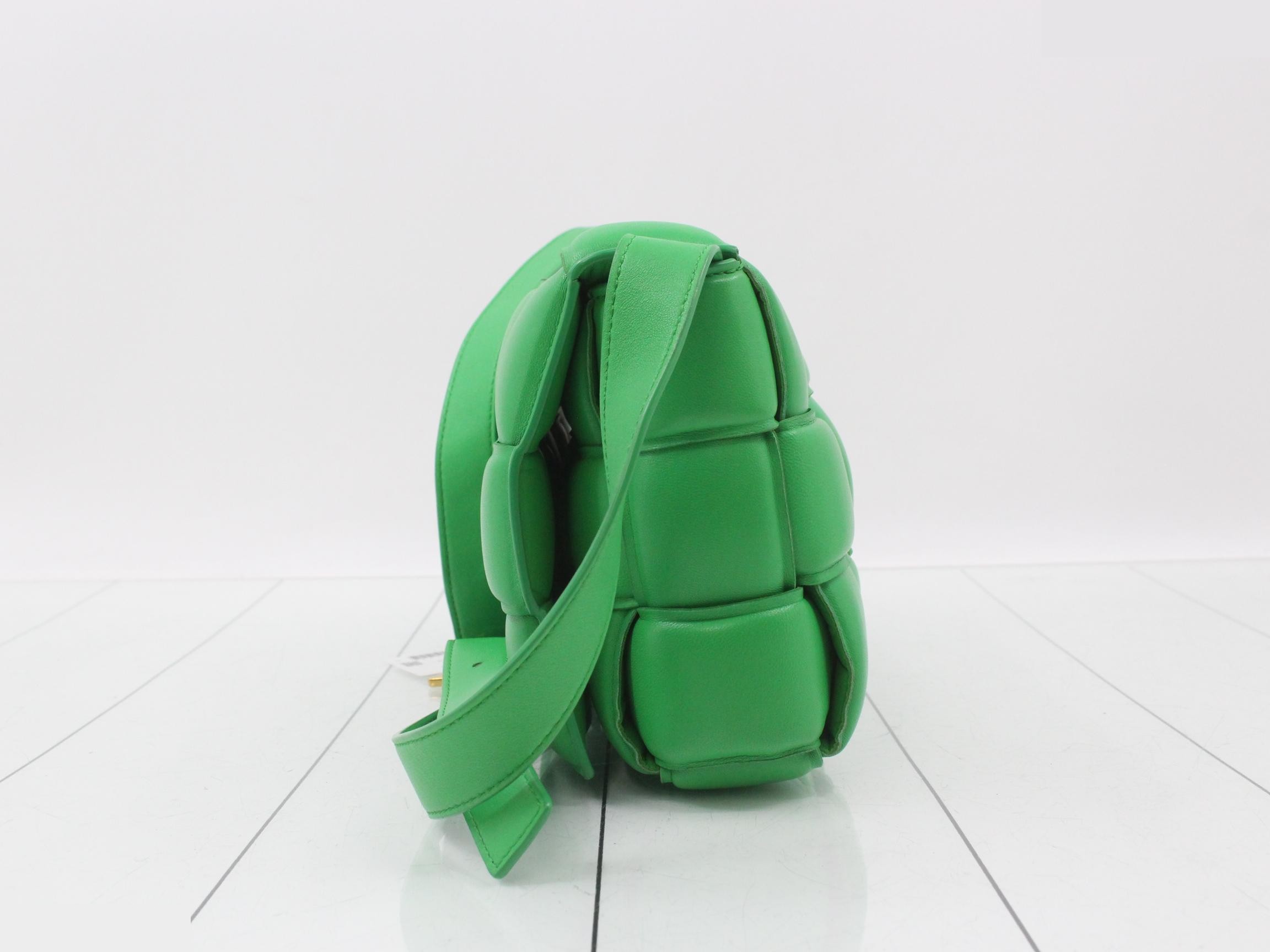 Padded Cassette Shoulder Bag, Green — view 3