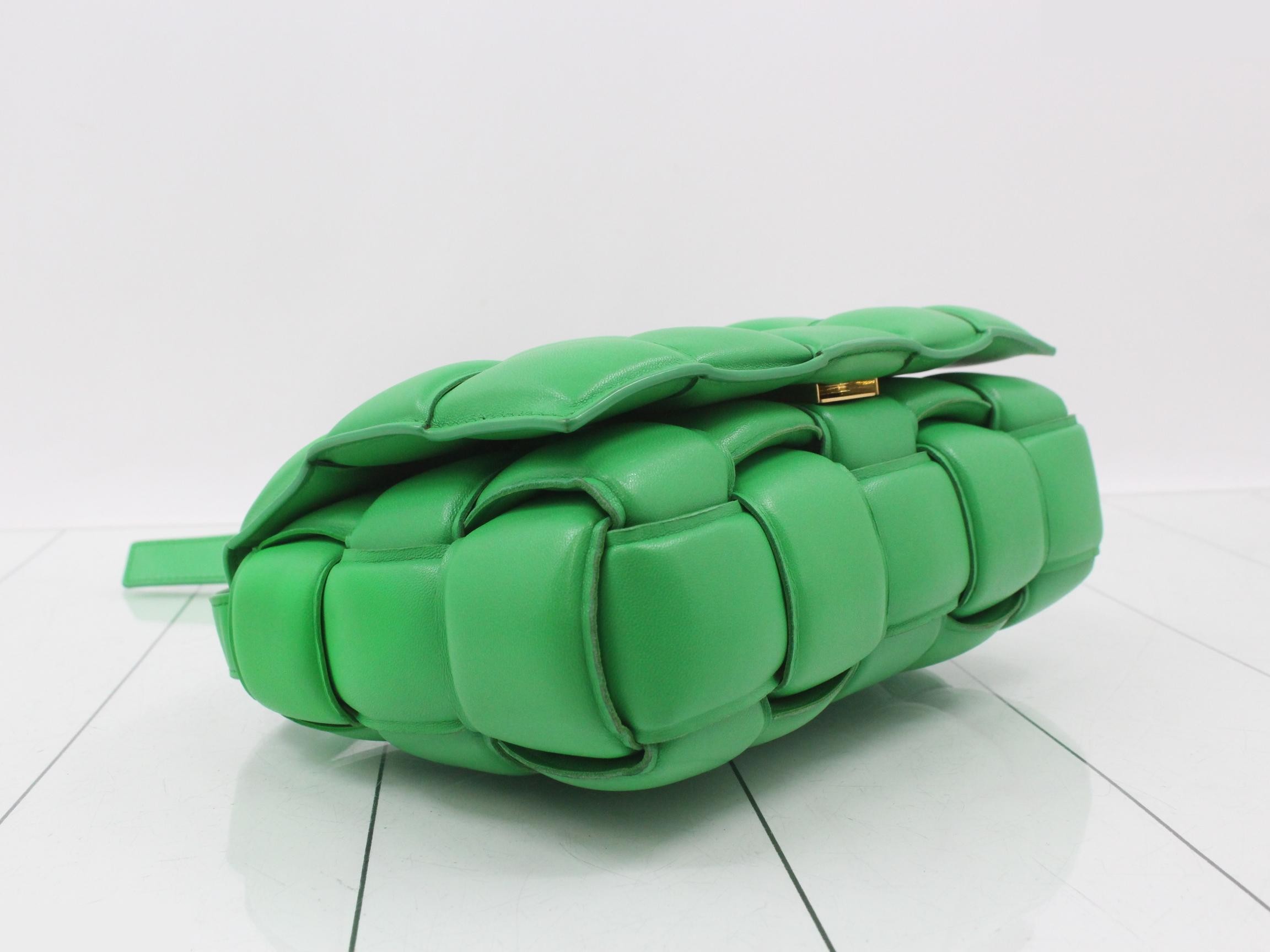 Padded Cassette Shoulder Bag, Green — view 5