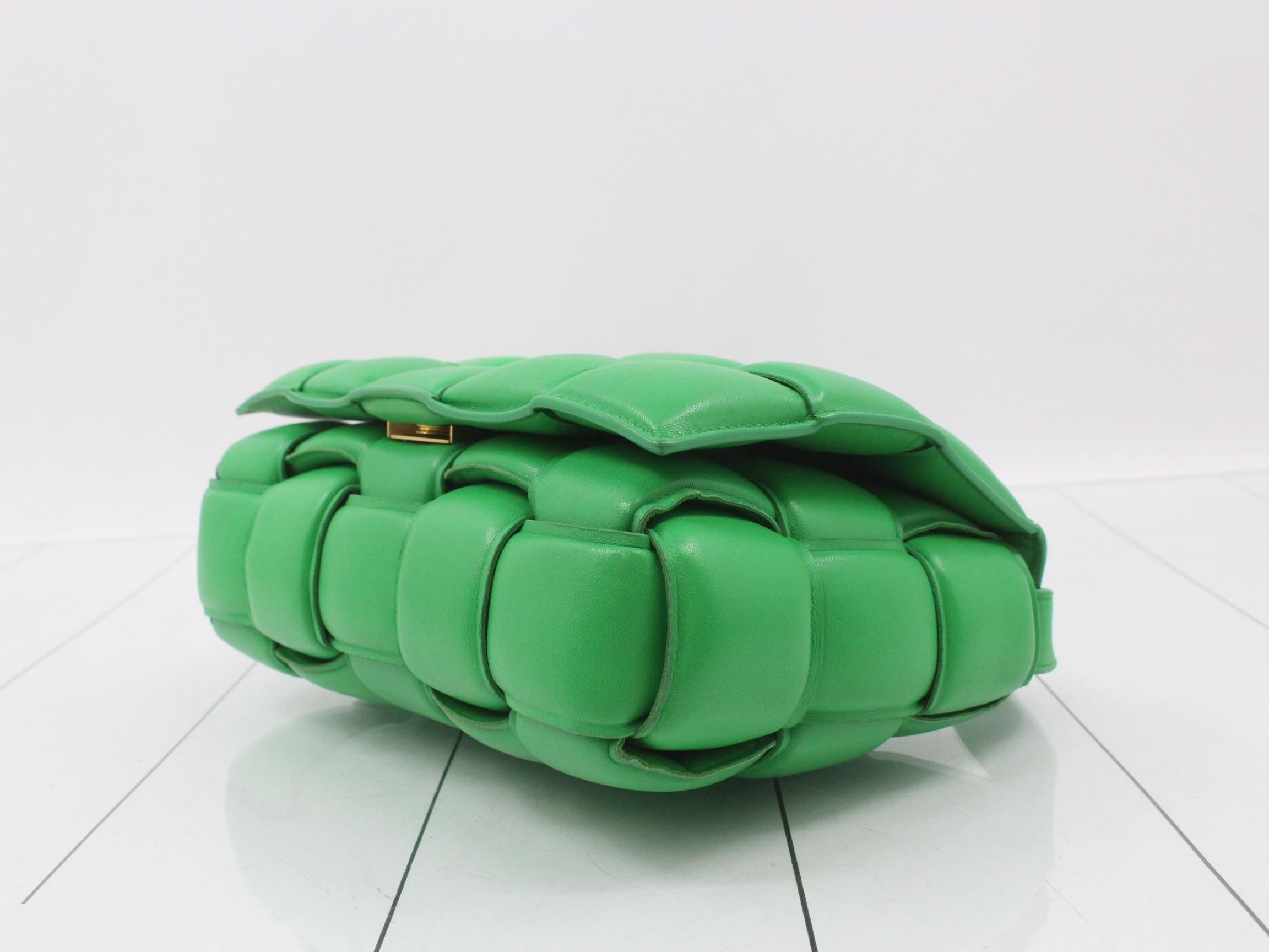 Padded Cassette Shoulder Bag, Green — view 6