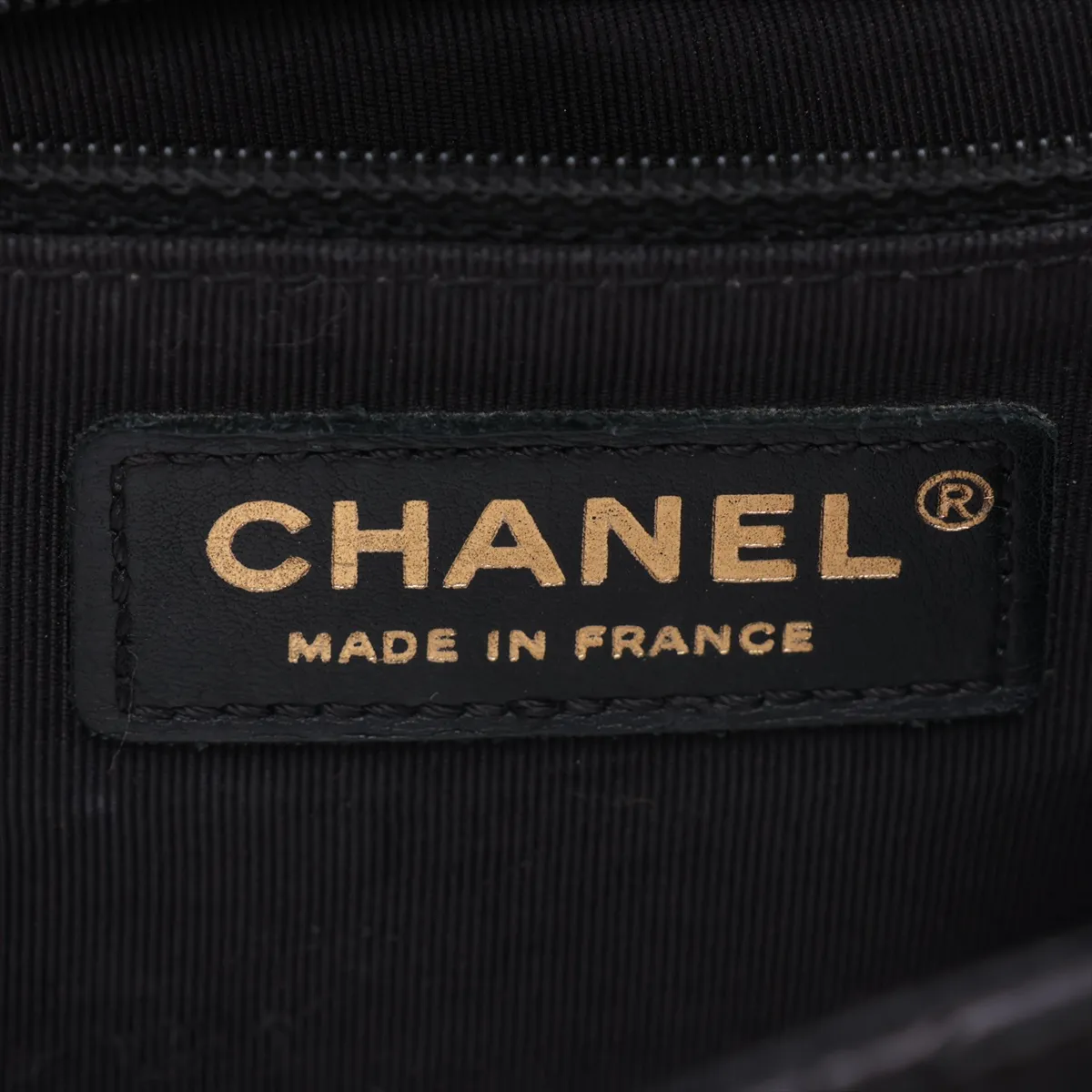Matelassé Lambskin Single Flap Double Chain Bag, Black with Gold Hardware, 20764816 (Serial Number in the 20s) — view 10