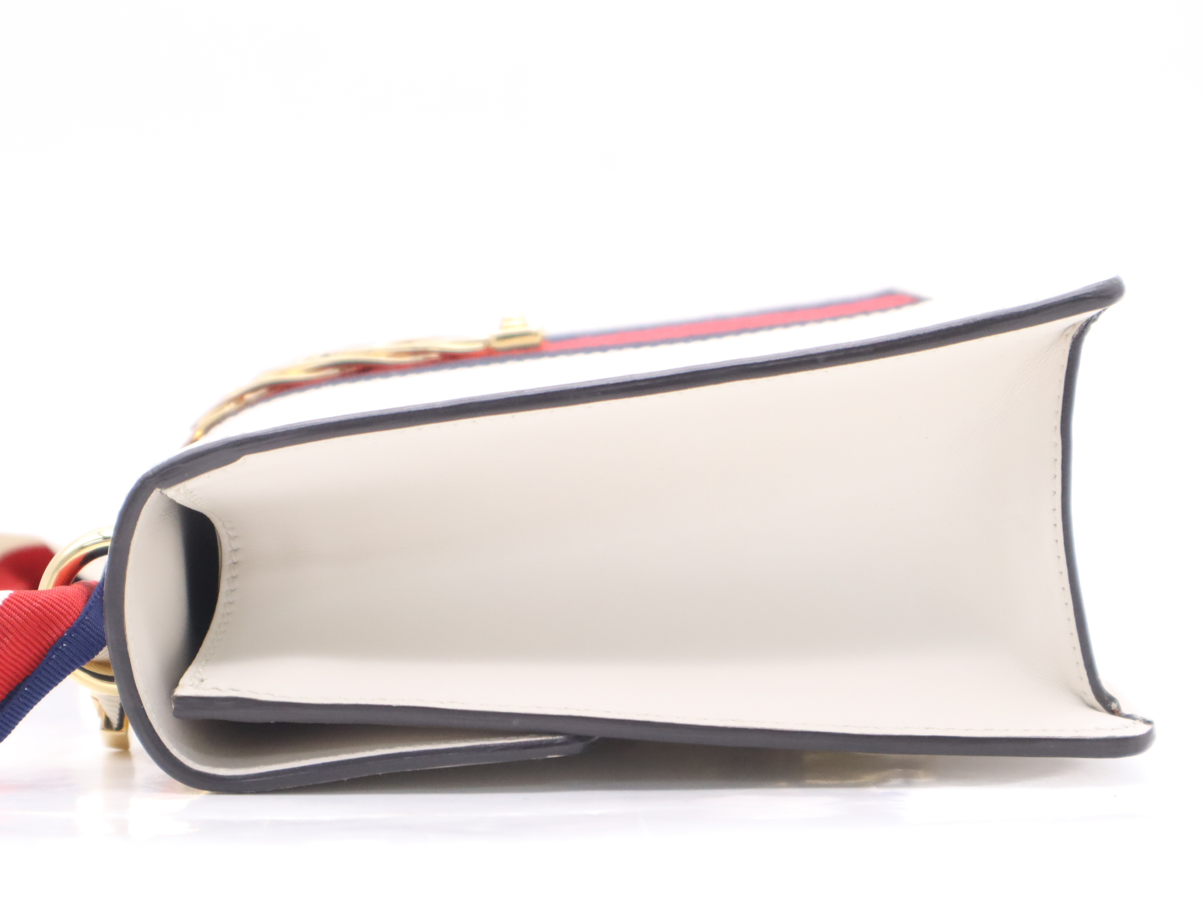 421882 Leather Sylvie Sherry White Gold Hardware Shoulder Bag — view 3