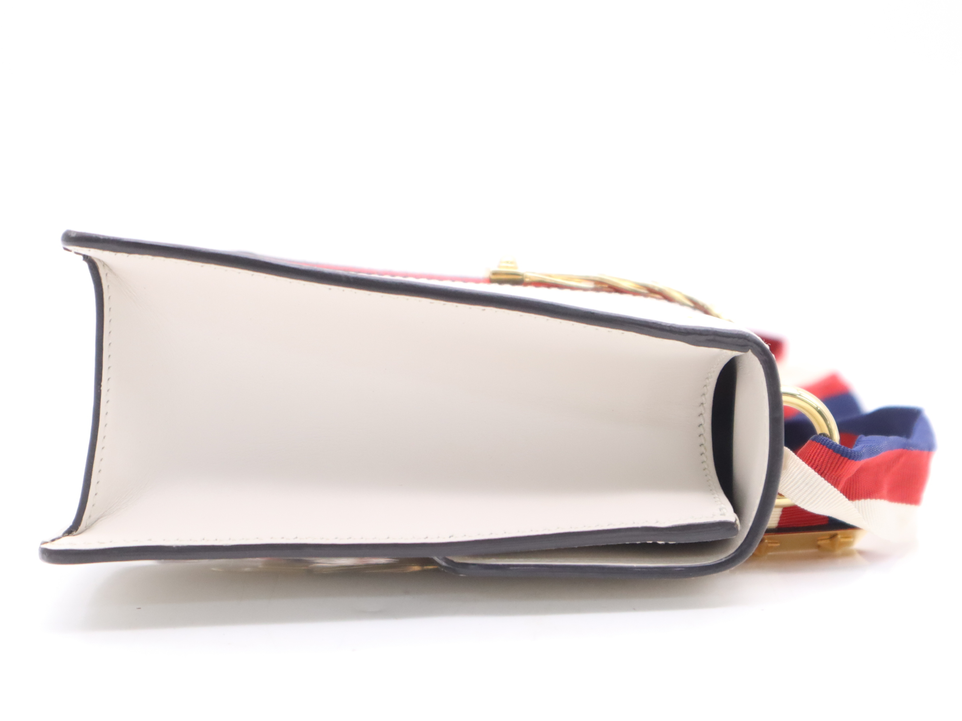 421882 Leather Sylvie Sherry White Gold Hardware Shoulder Bag — view 5