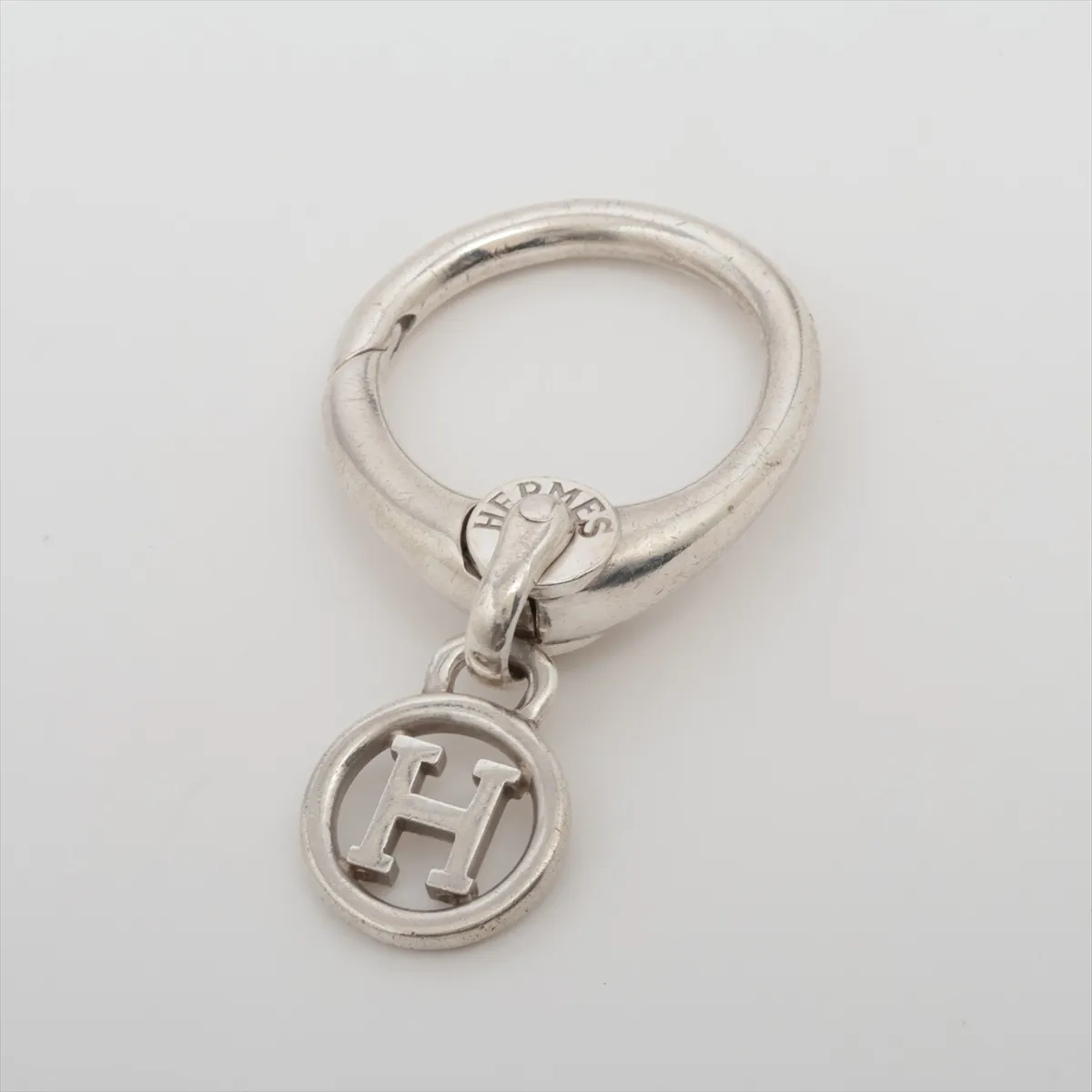 H logo key ring, 925 silver.