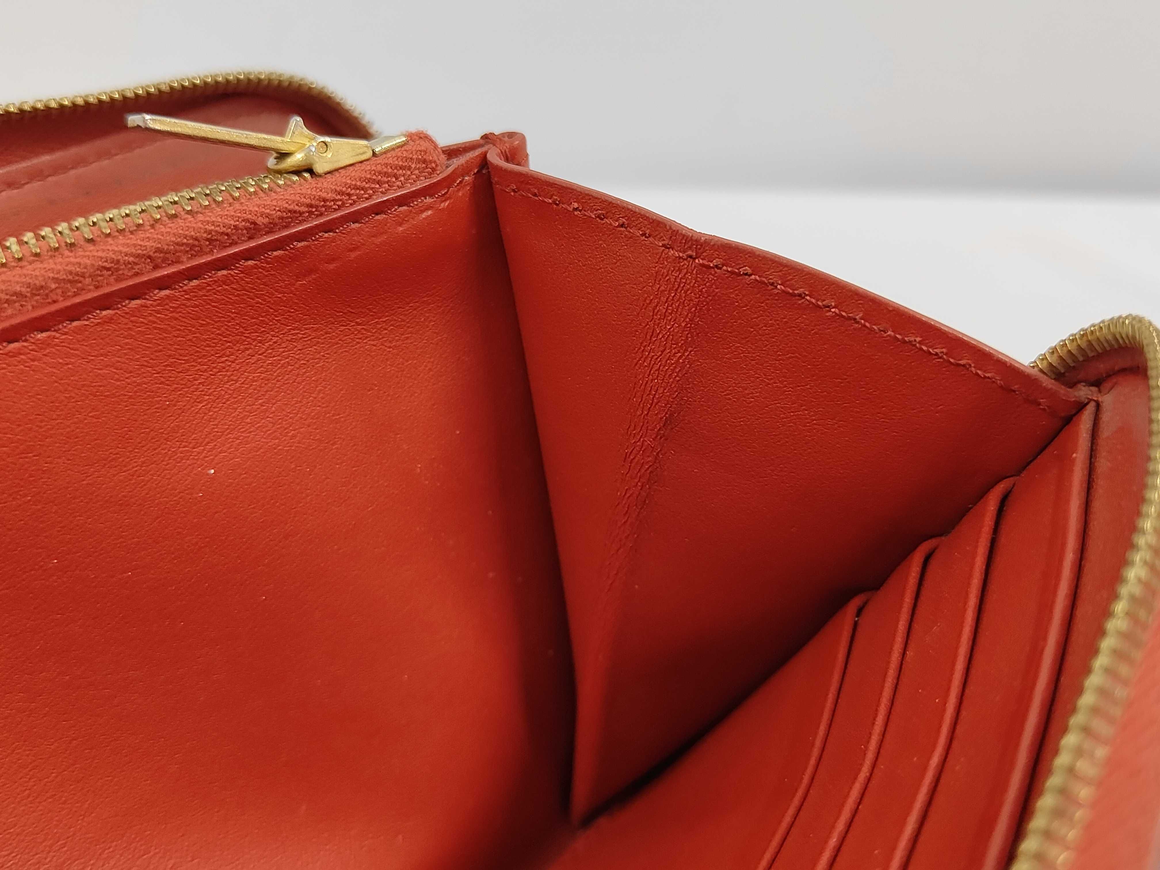 Leather Round Wallet (Orange) — view 11