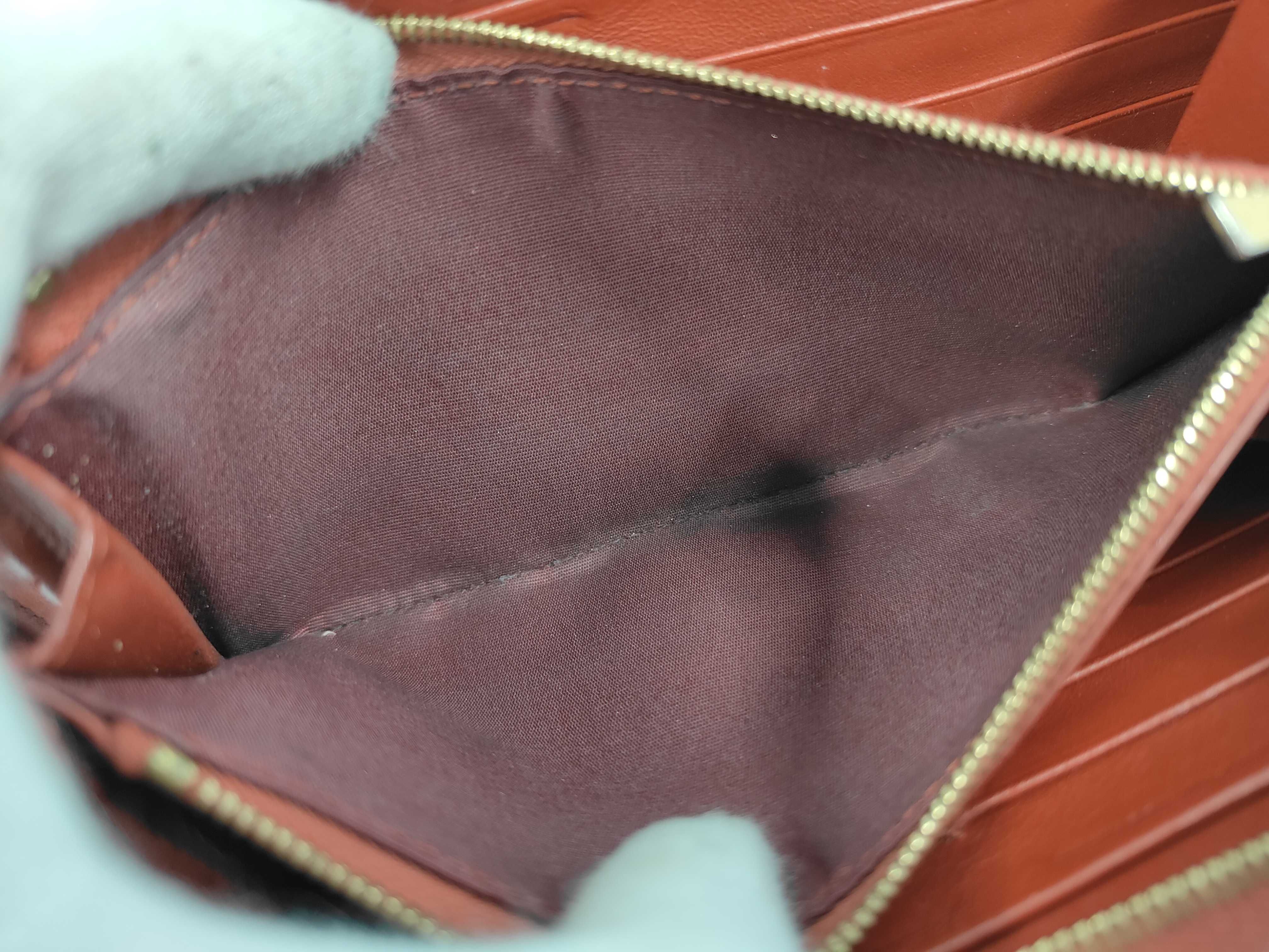 Leather Round Wallet (Orange) — view 8