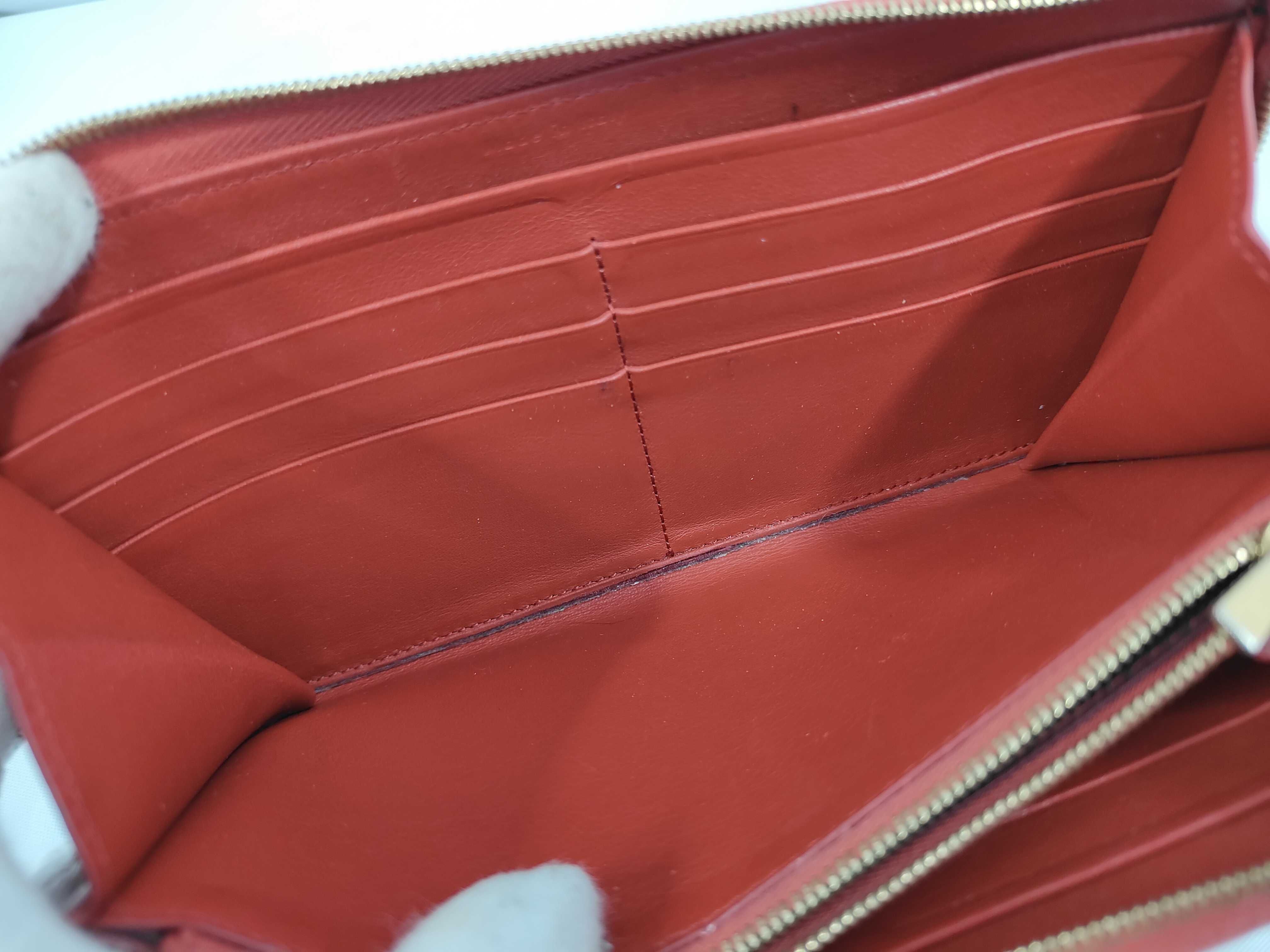 Leather Round Wallet (Orange) — view 9