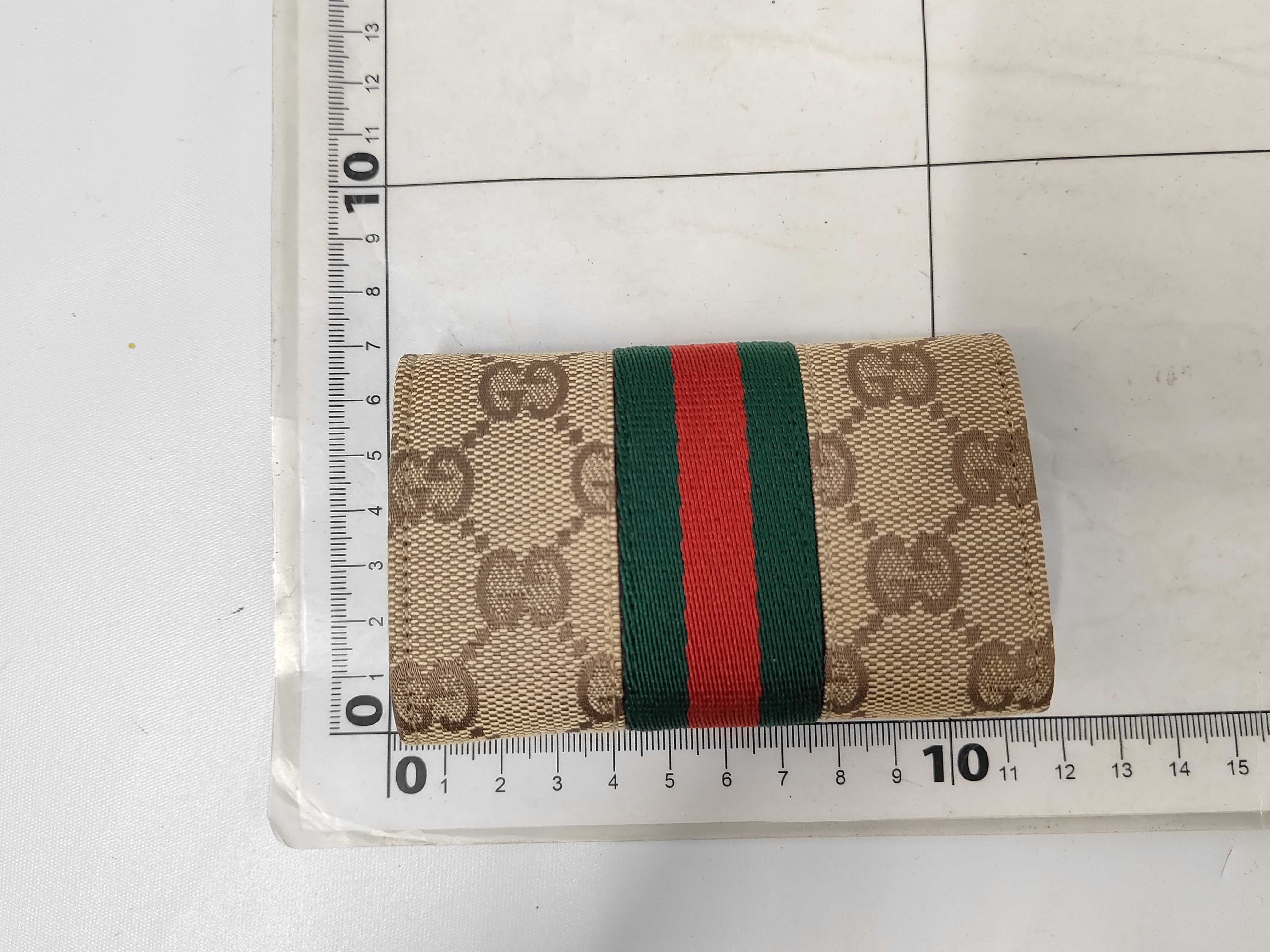 GG Canvas Sherry Coin & Key Case Beige Coin Case — view 2