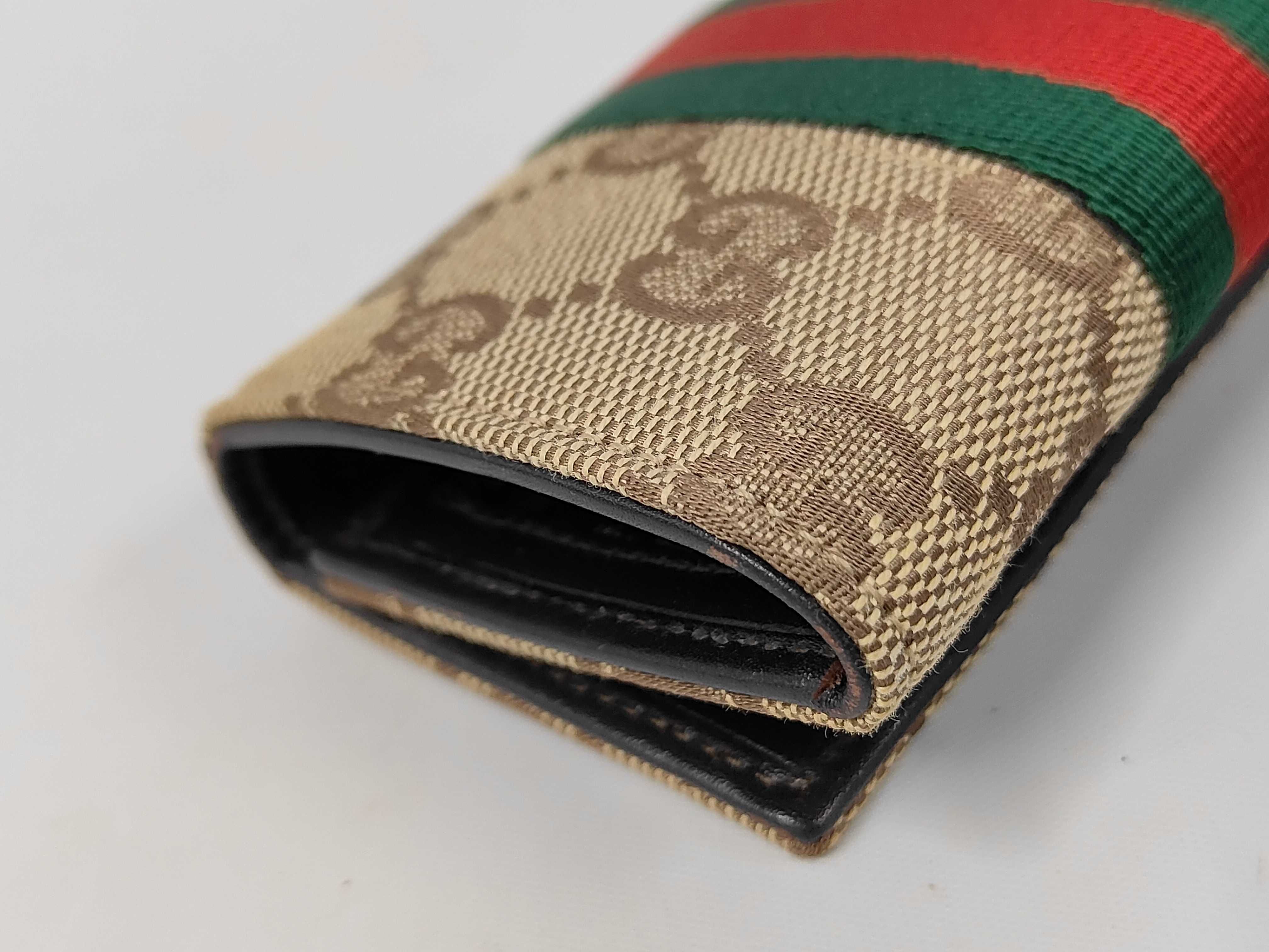 GG Canvas Sherry Coin & Key Case Beige Coin Case — view 3