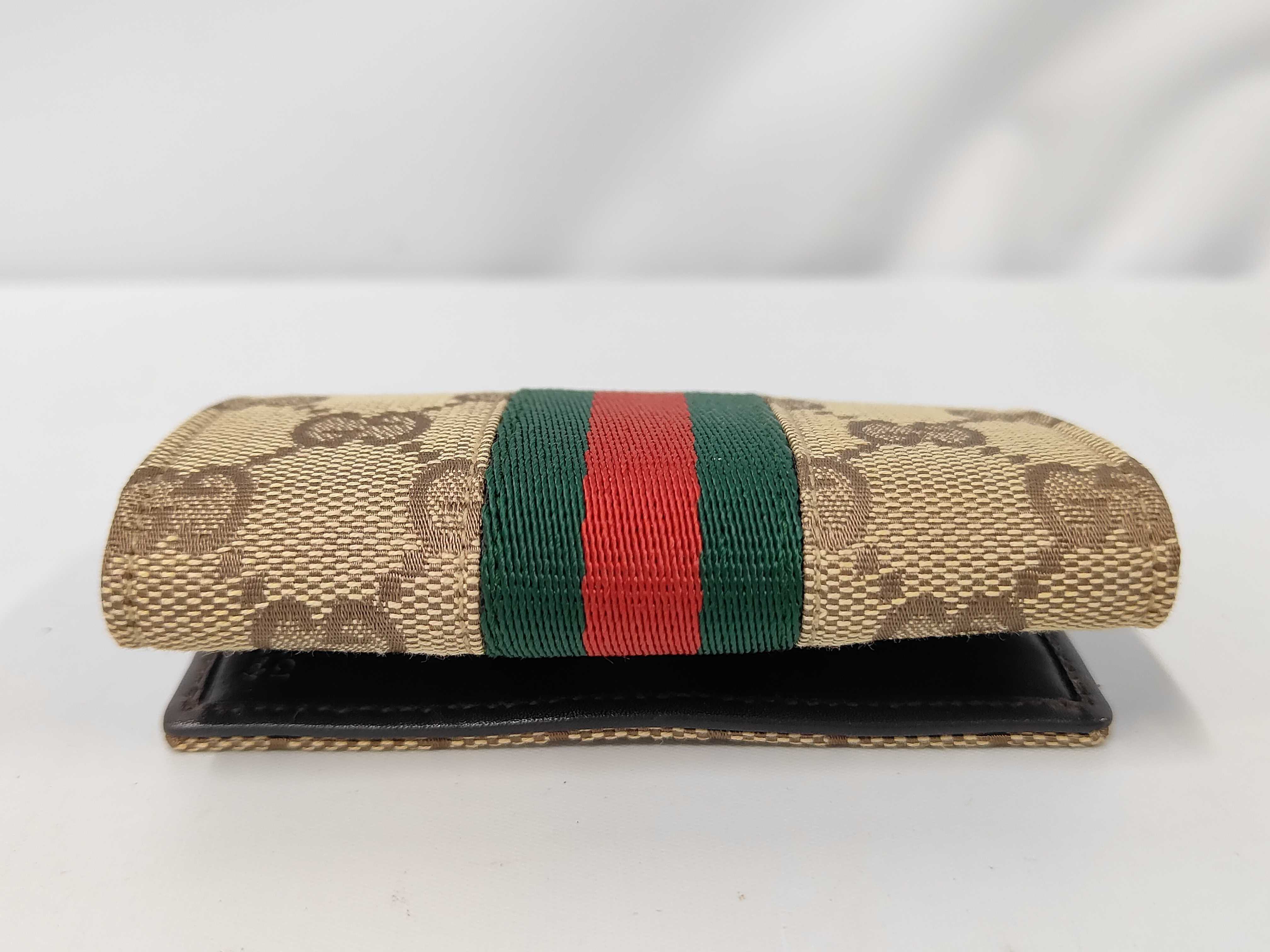 GG Canvas Sherry Coin & Key Case Beige Coin Case — view 4