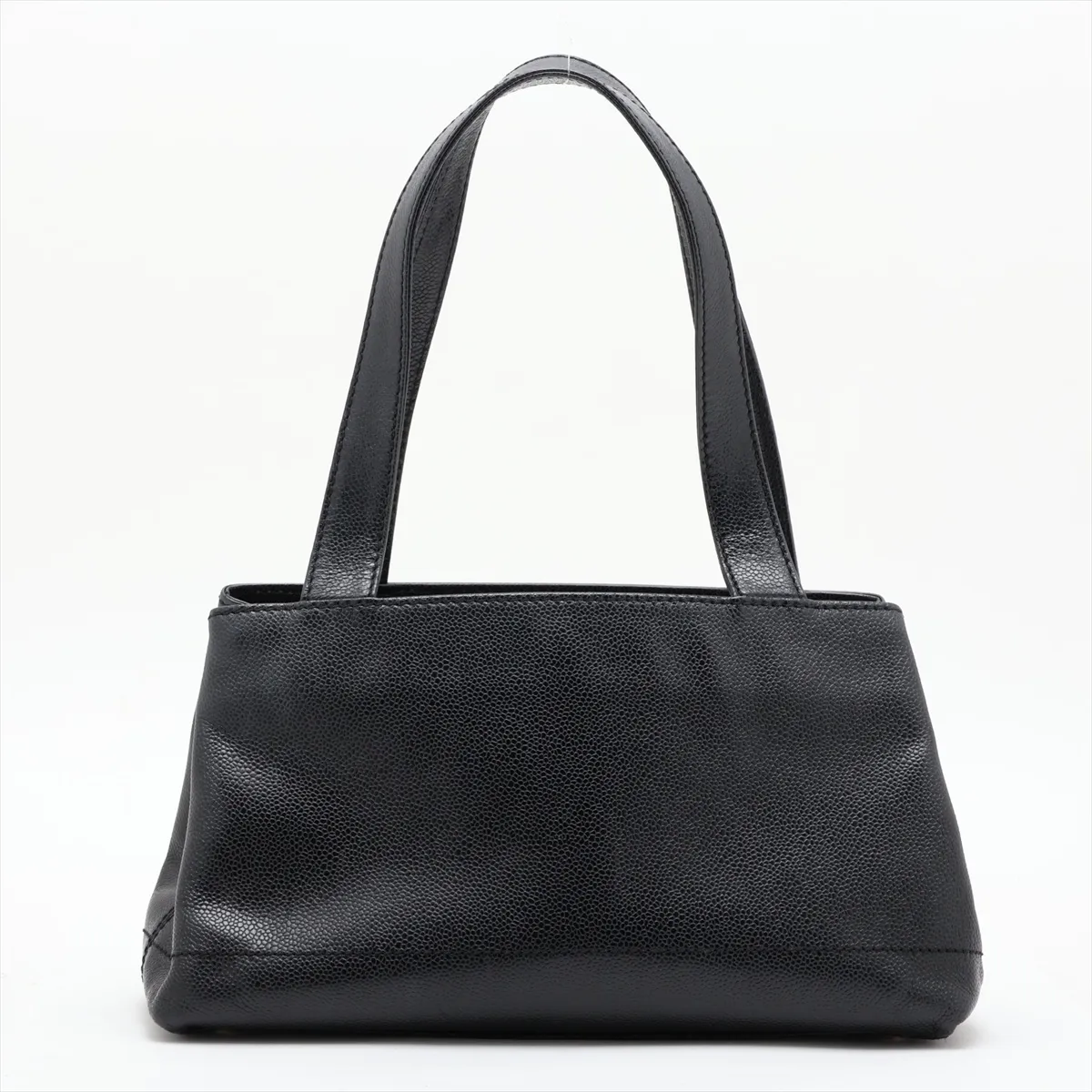 Coco Mark Caviar Skin Shoulder Bag, Wood, Black, Gold Hardware, 7358493, Series 7 — view 2