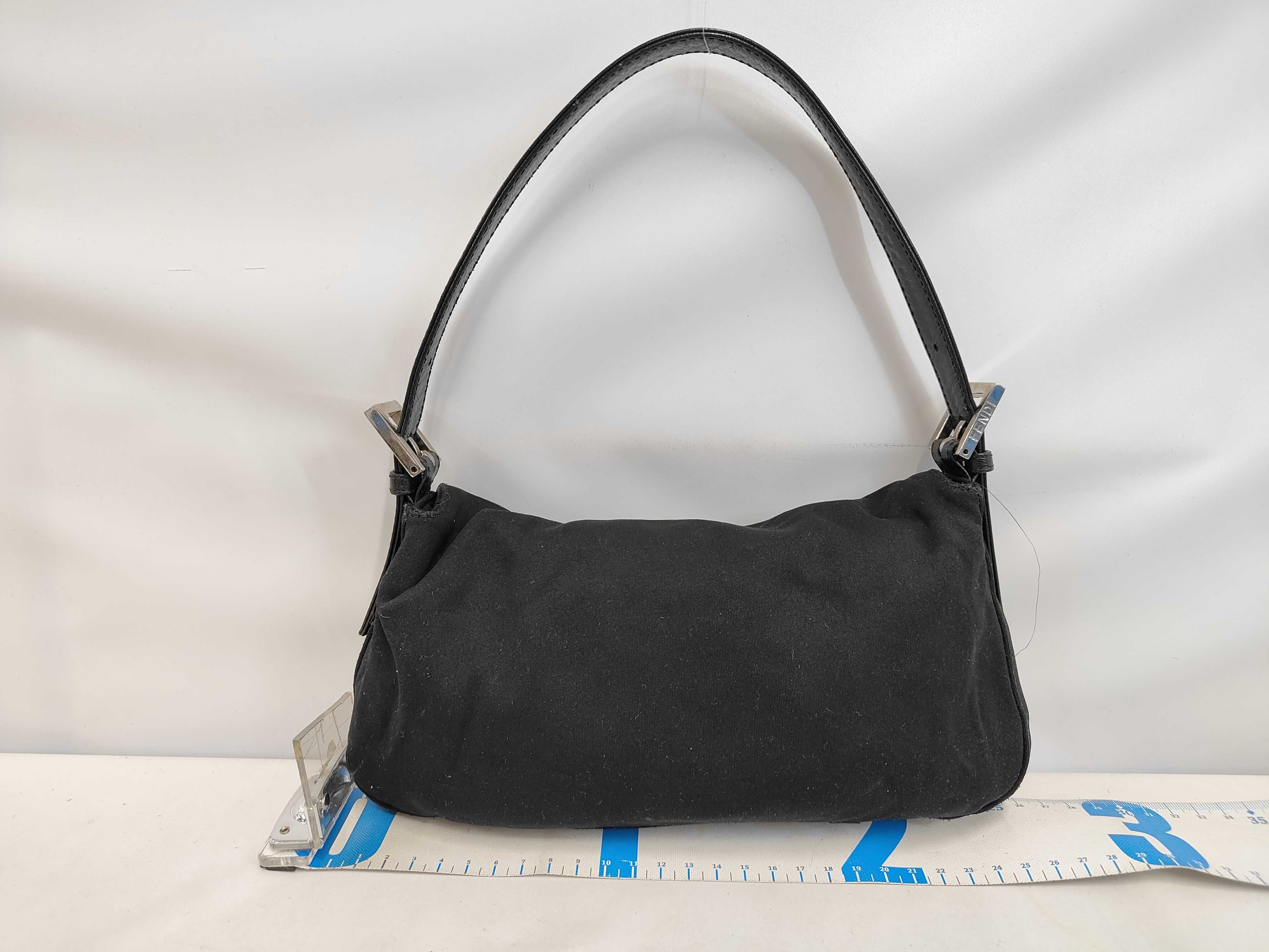 Mamma Nylon Leather One-Shoulder Handbag, Black — view 2