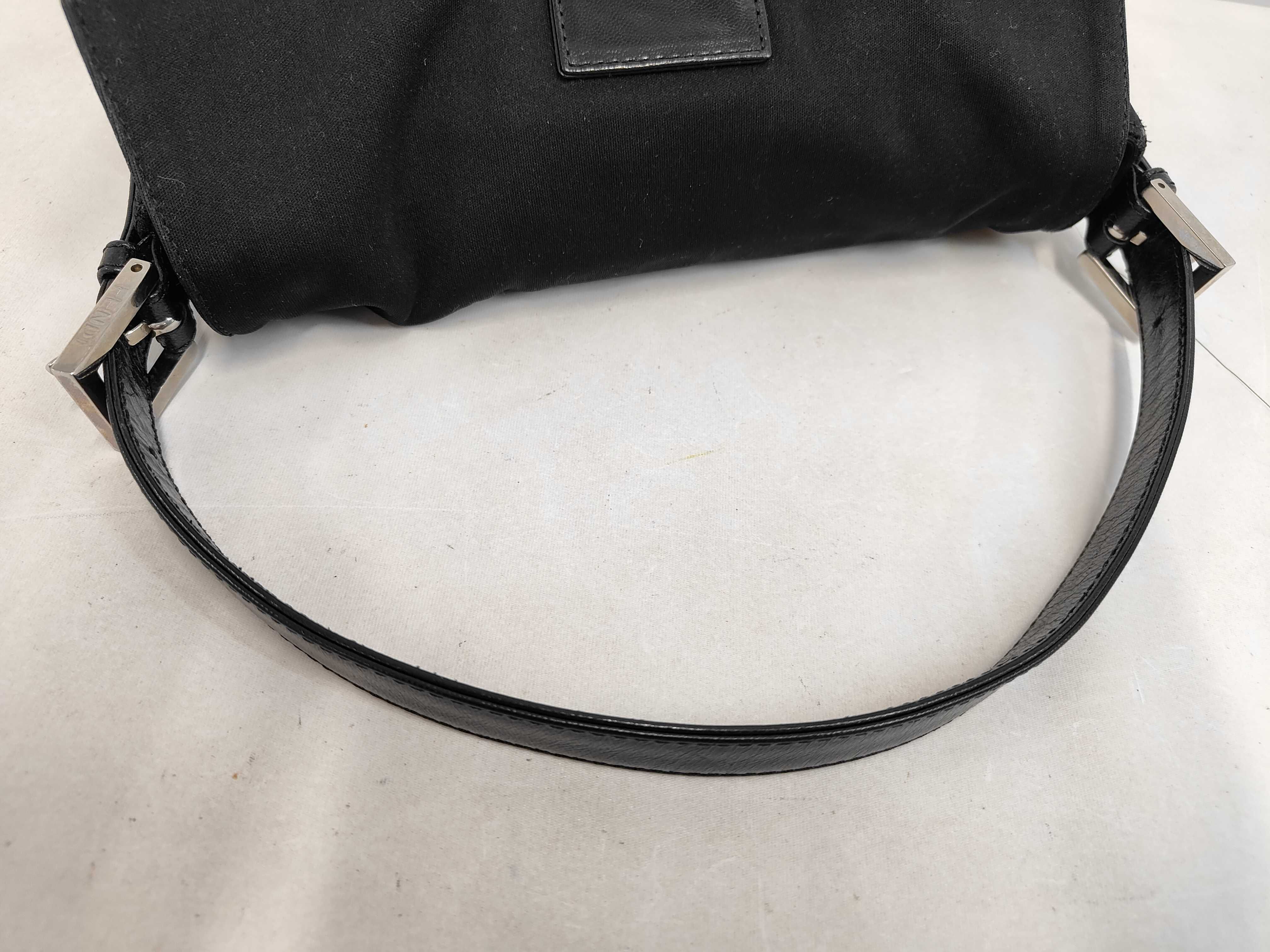 Mamma Nylon Leather One-Shoulder Handbag, Black — view 5