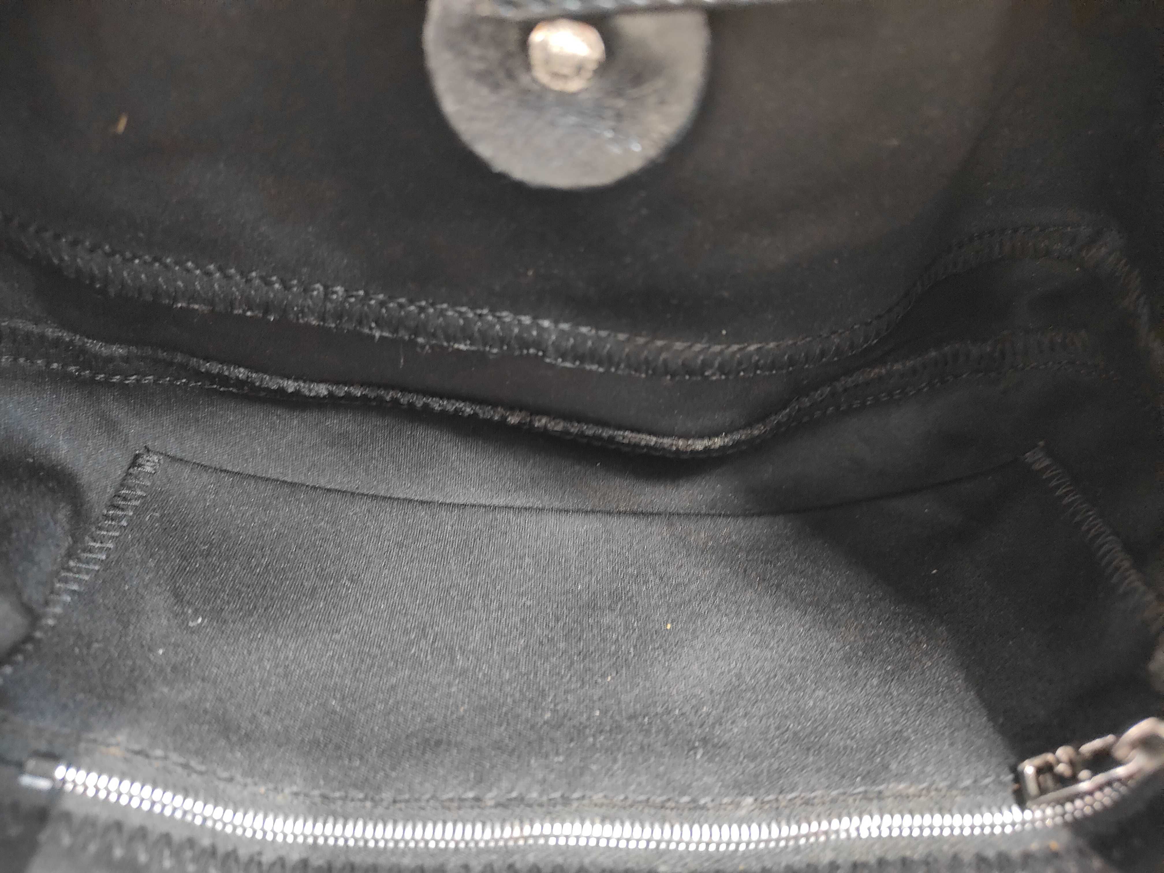 Mamma Nylon Leather One-Shoulder Handbag, Black — view 9